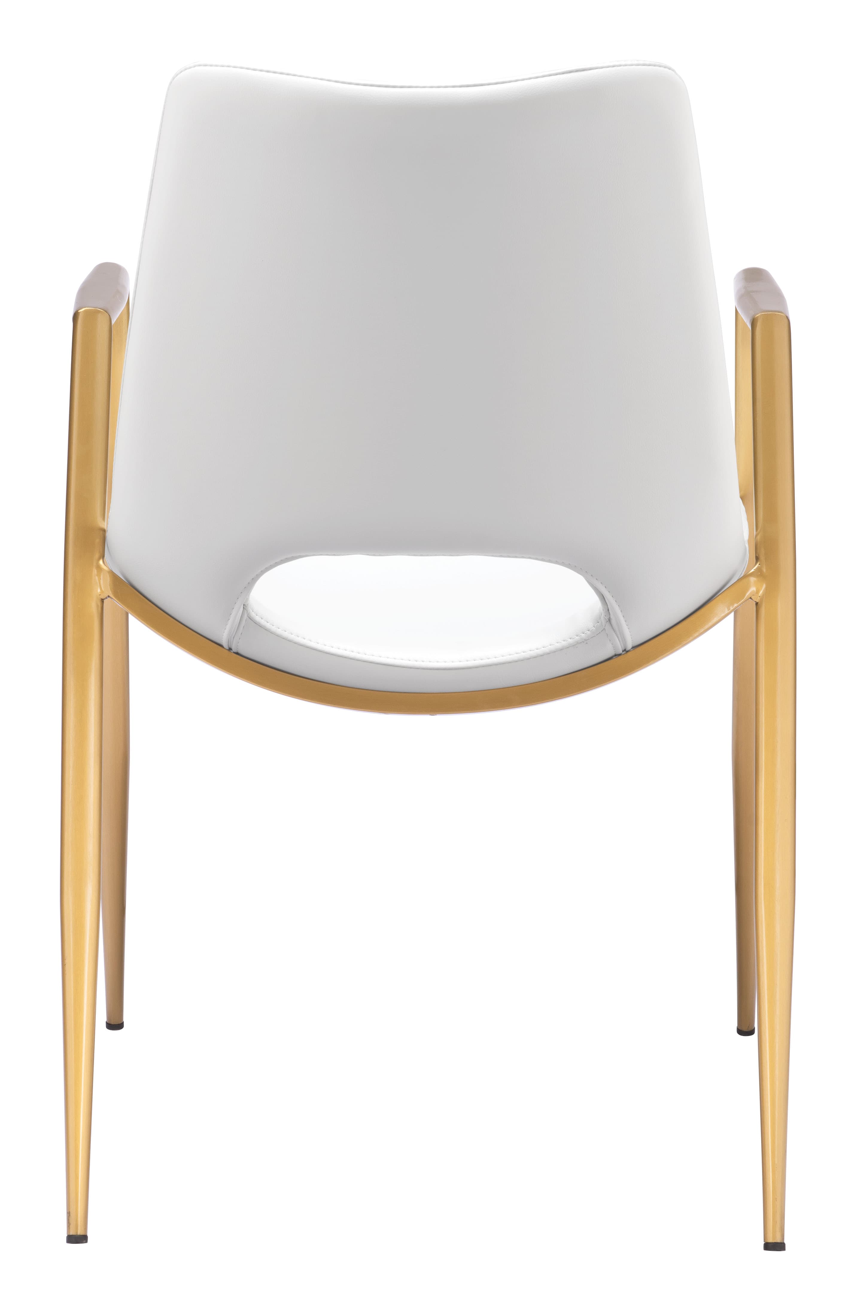 Desi Dining Chair (Set of 2) White & Gold product image