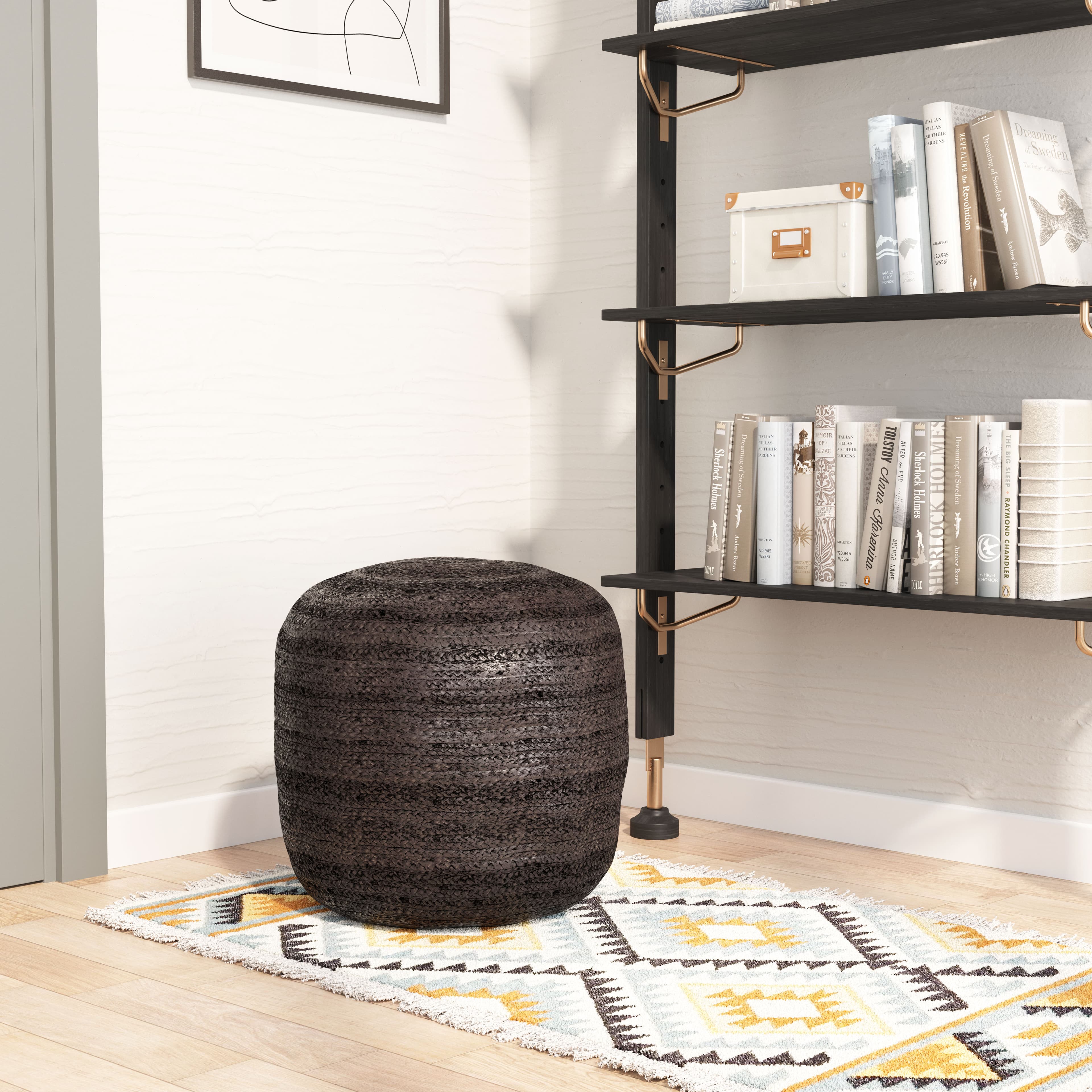 Lillian Ottoman Black product image