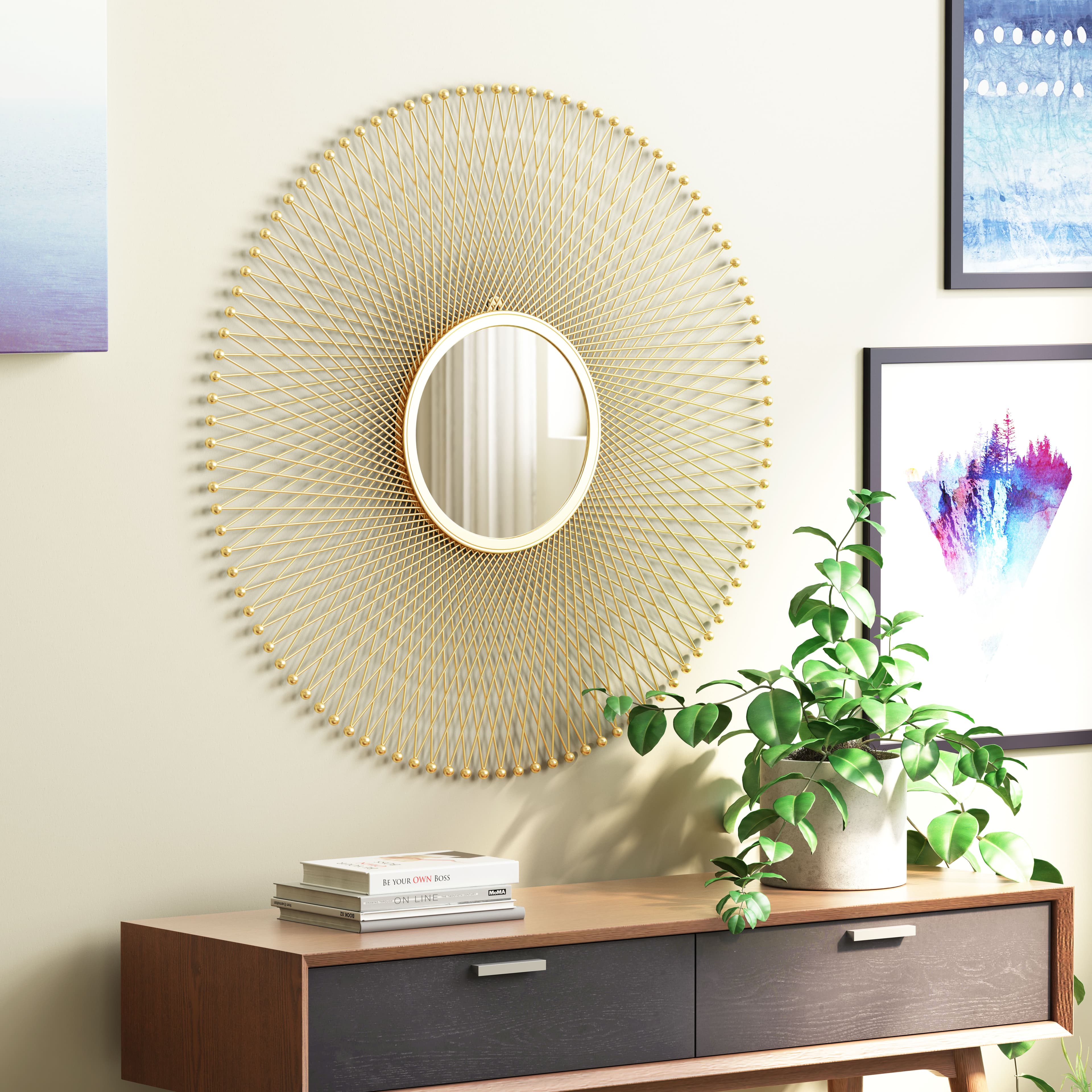 Glow Round Mirror Gold product image