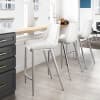 Magnus Counter Stool (Set of 2) White & Silver product image