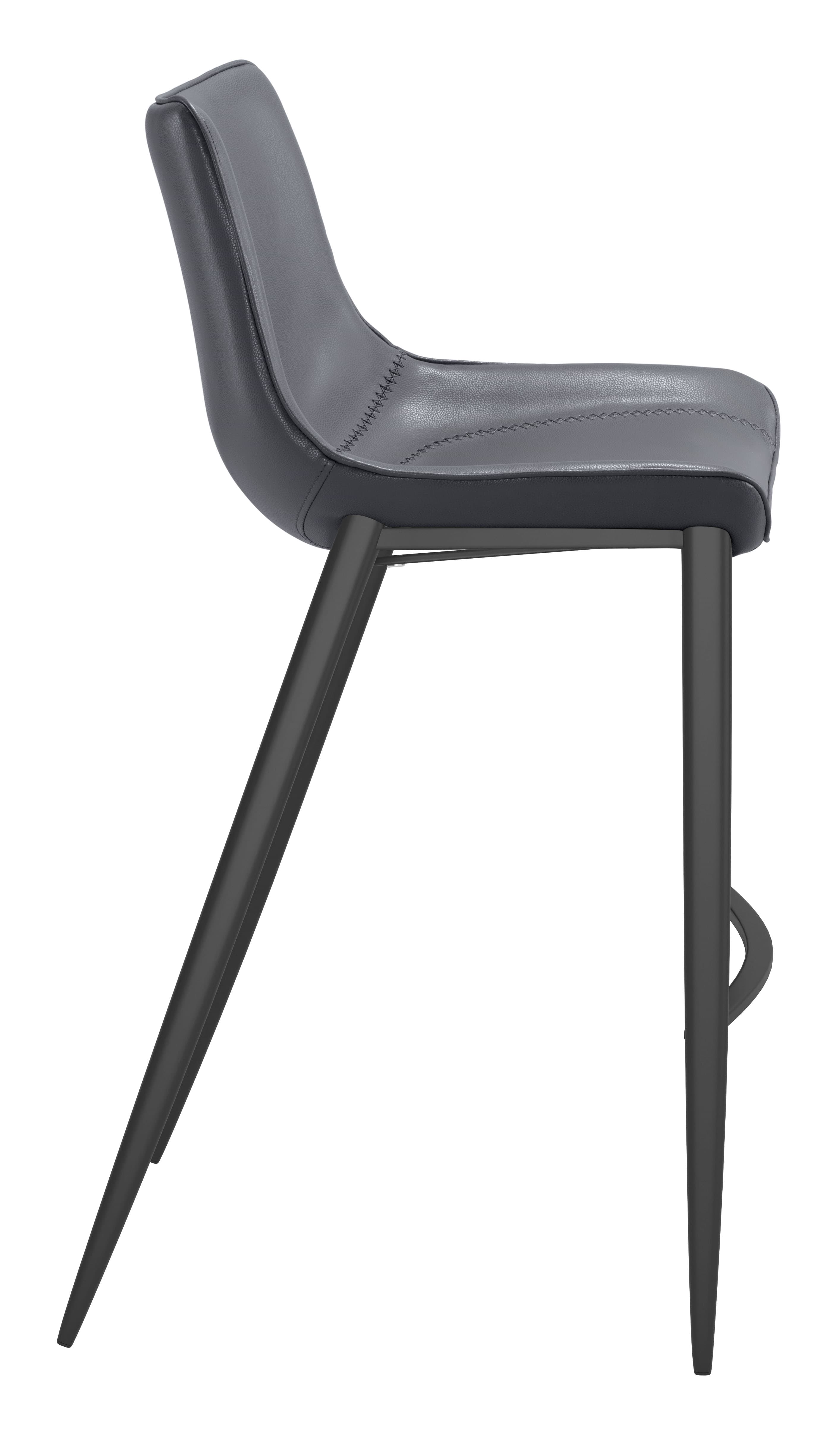 Magnus Barstool (Set of 2) Dark Gray & Black product image