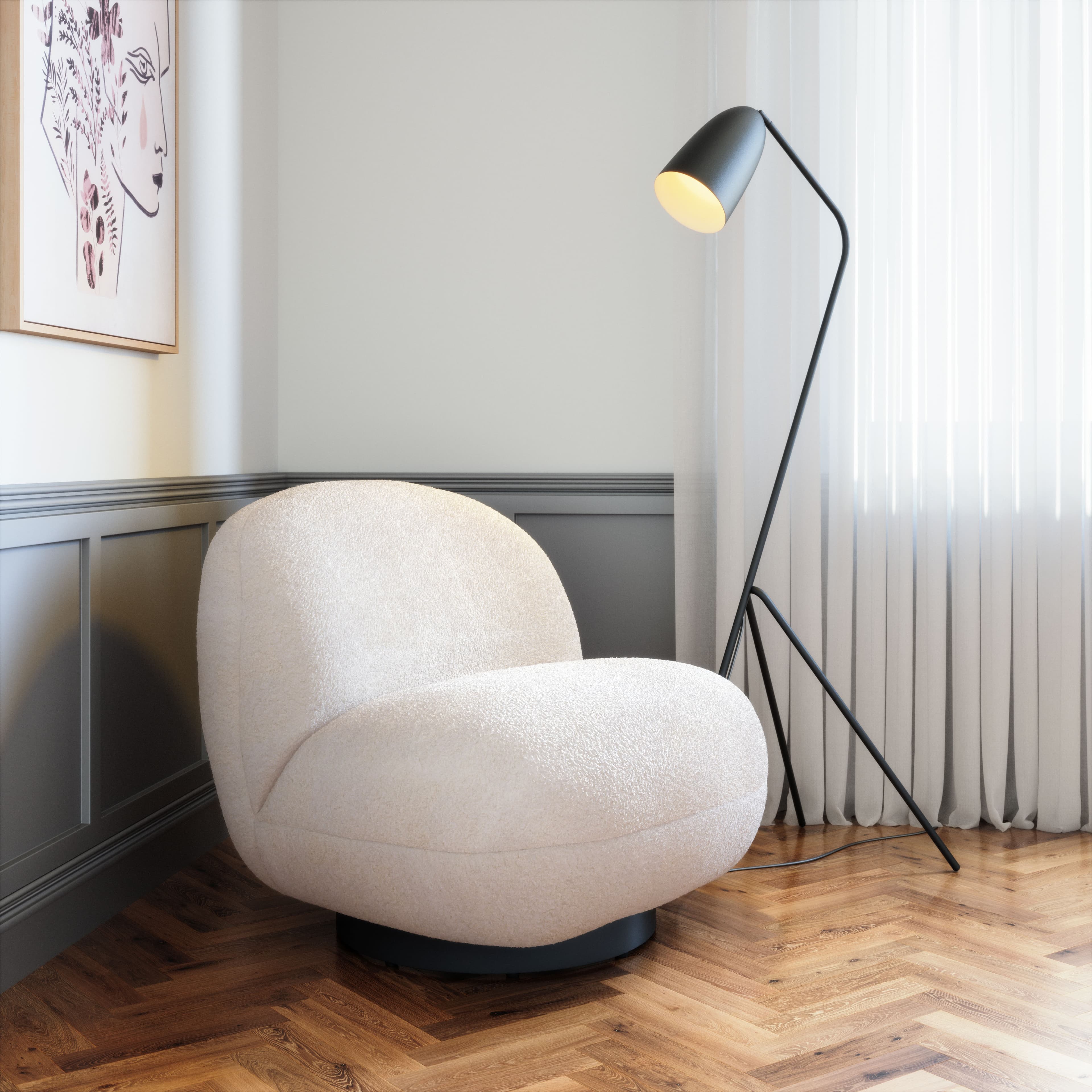 Myanmar Accent Chair Cream product image