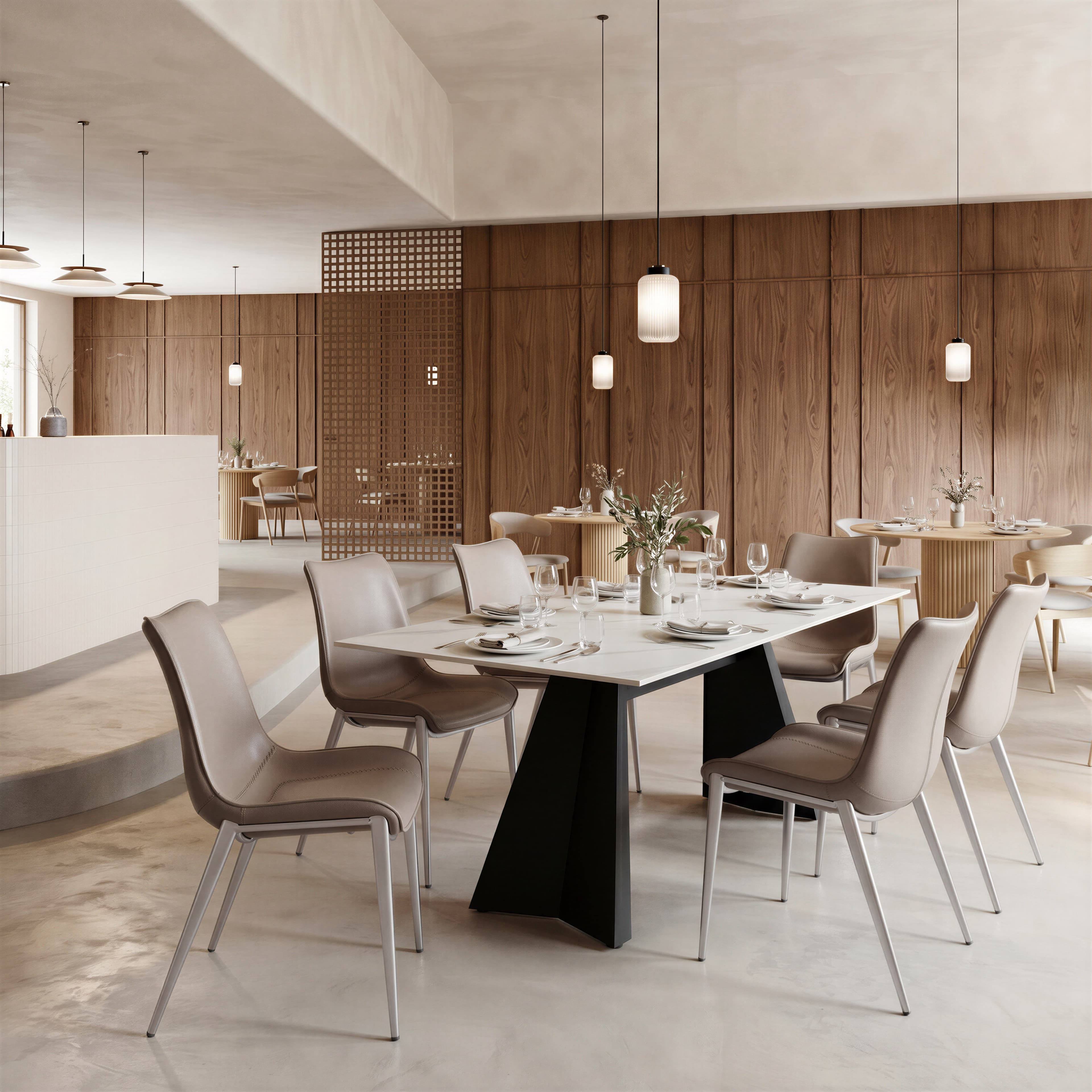 Magnus Dining Chair (Set of 2) Brown & Silver product image