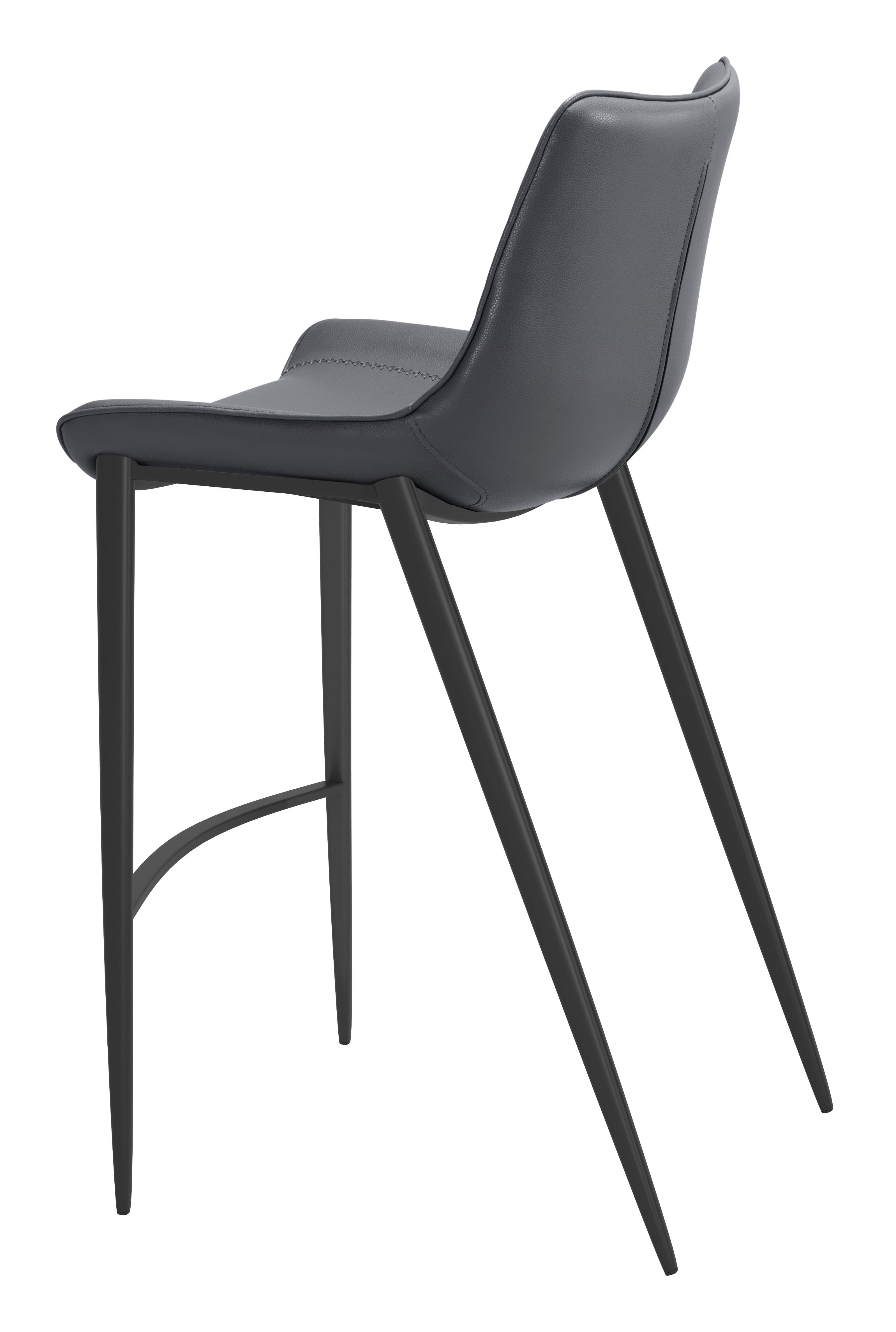 Magnus Barstool (Set of 2) Dark Gray & Black product image