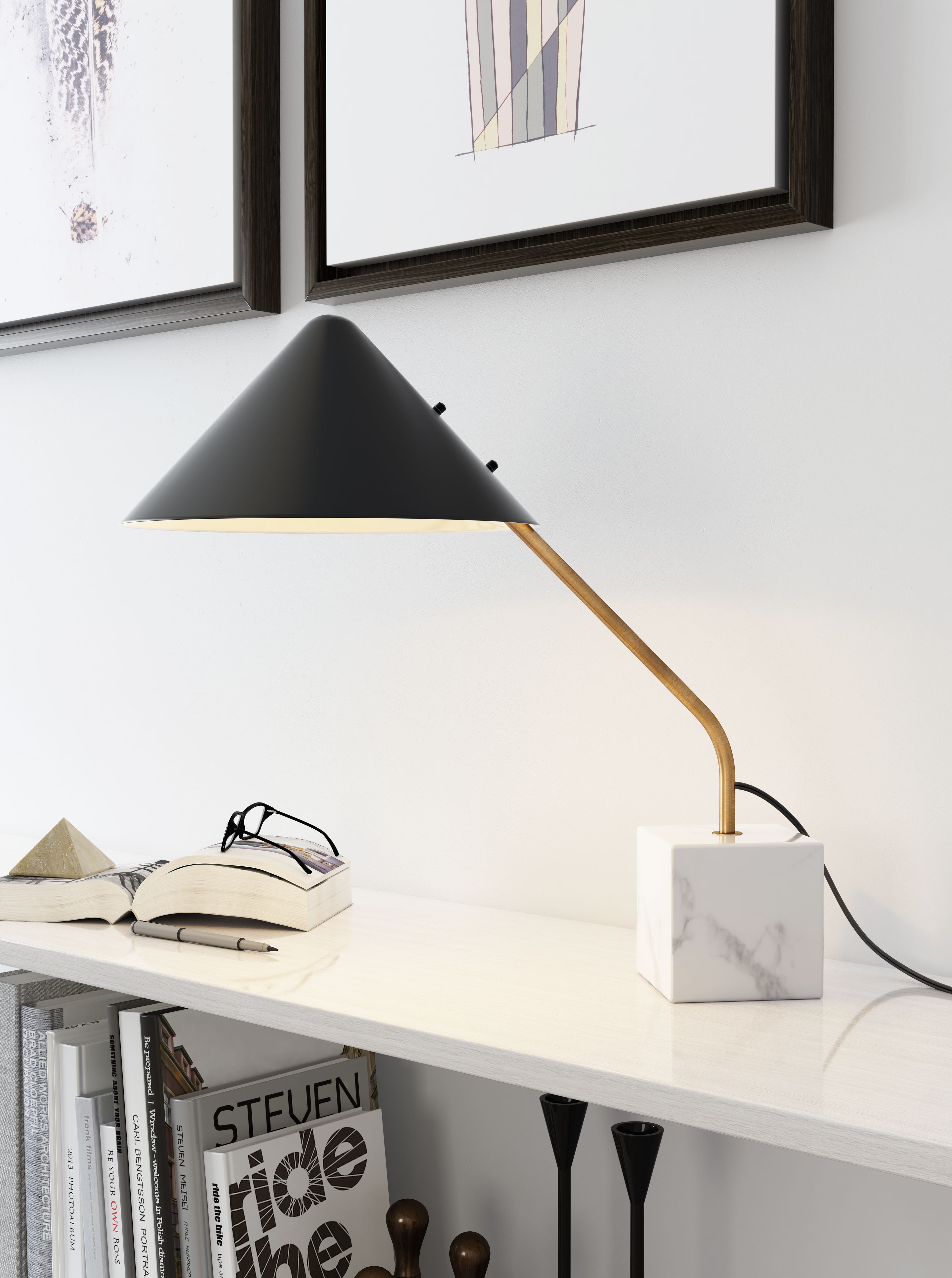 Pike Table Lamp Black & White product image