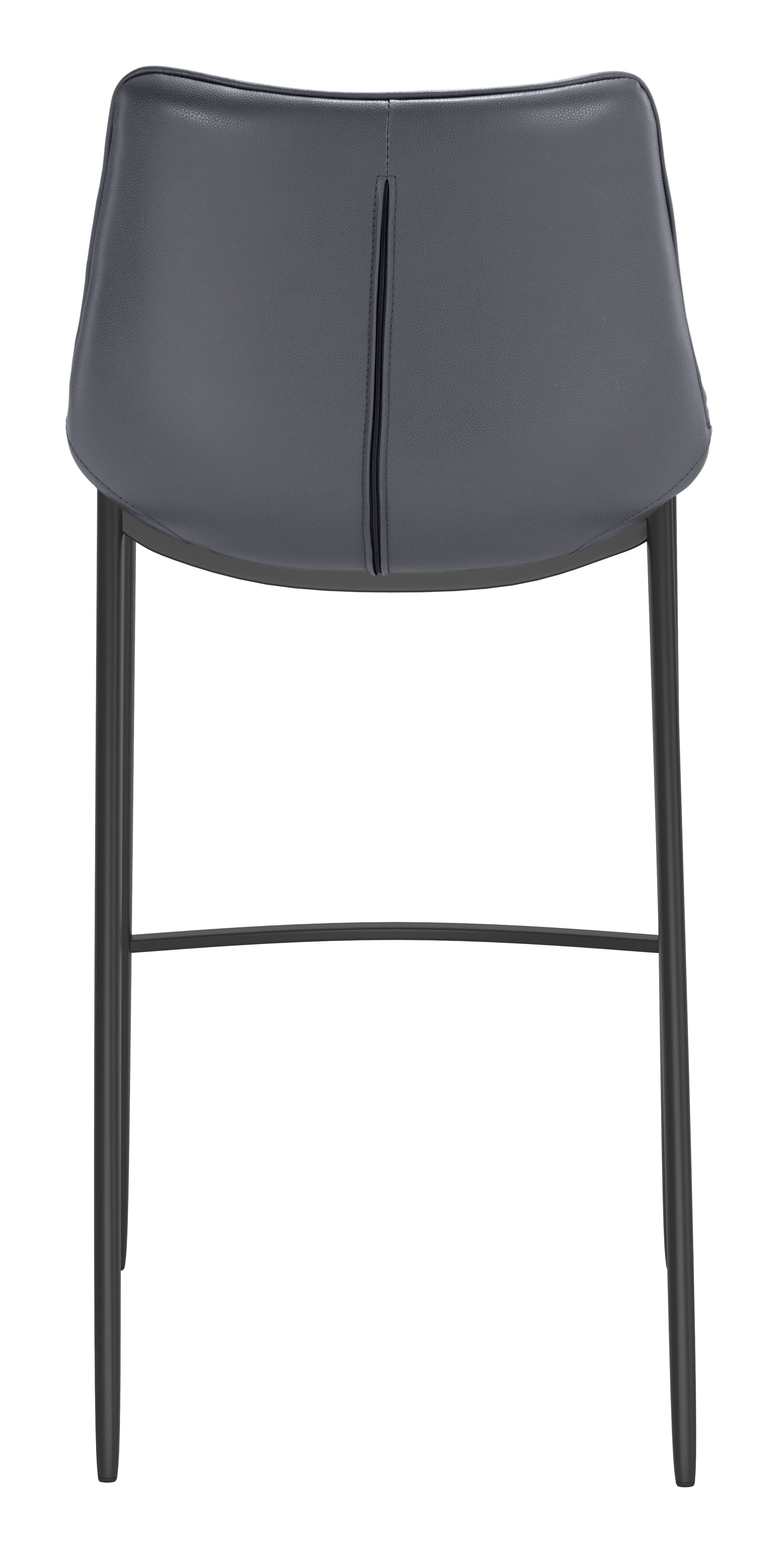 Magnus Barstool (Set of 2) Dark Gray & Black product image