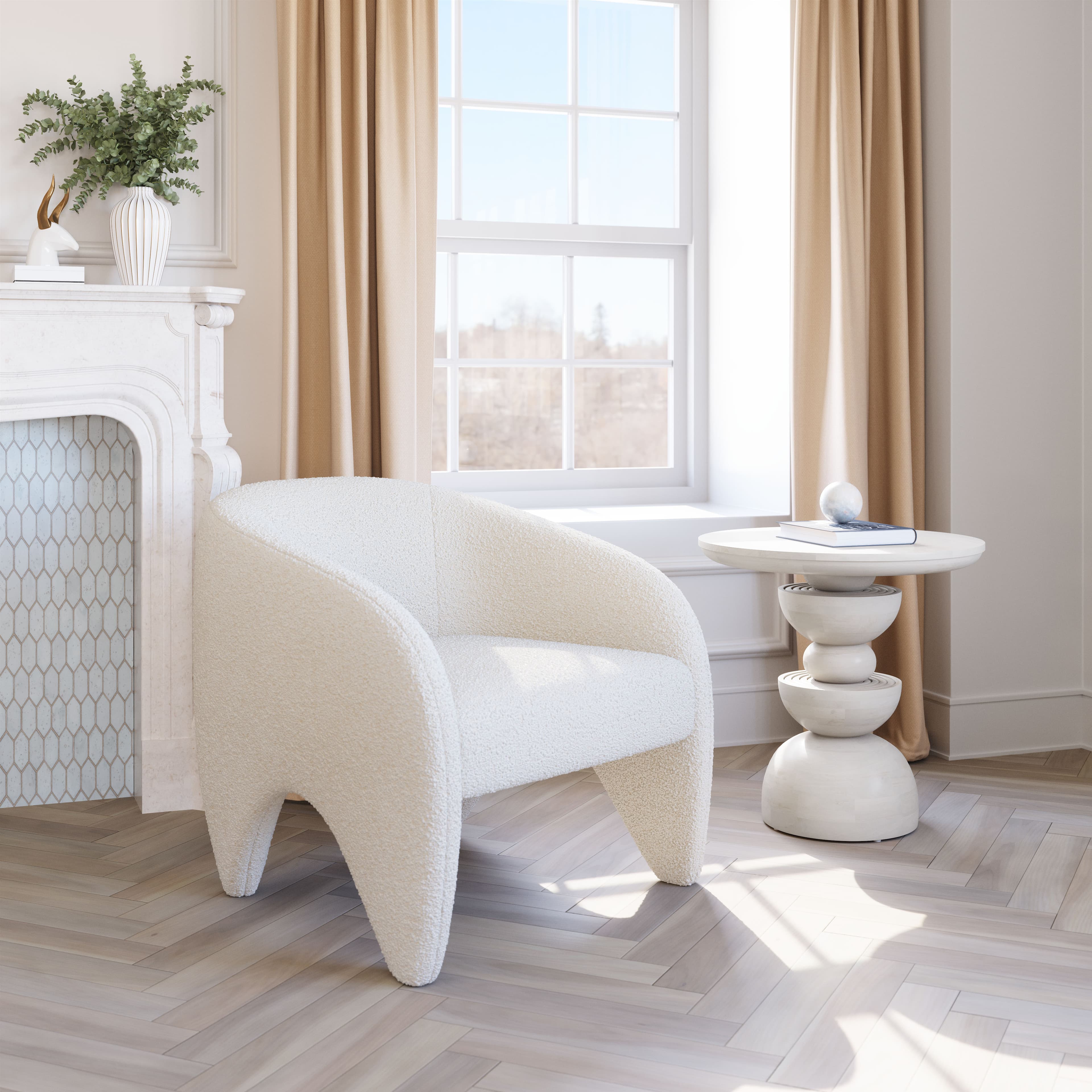 Lopta Accent Chair White product image