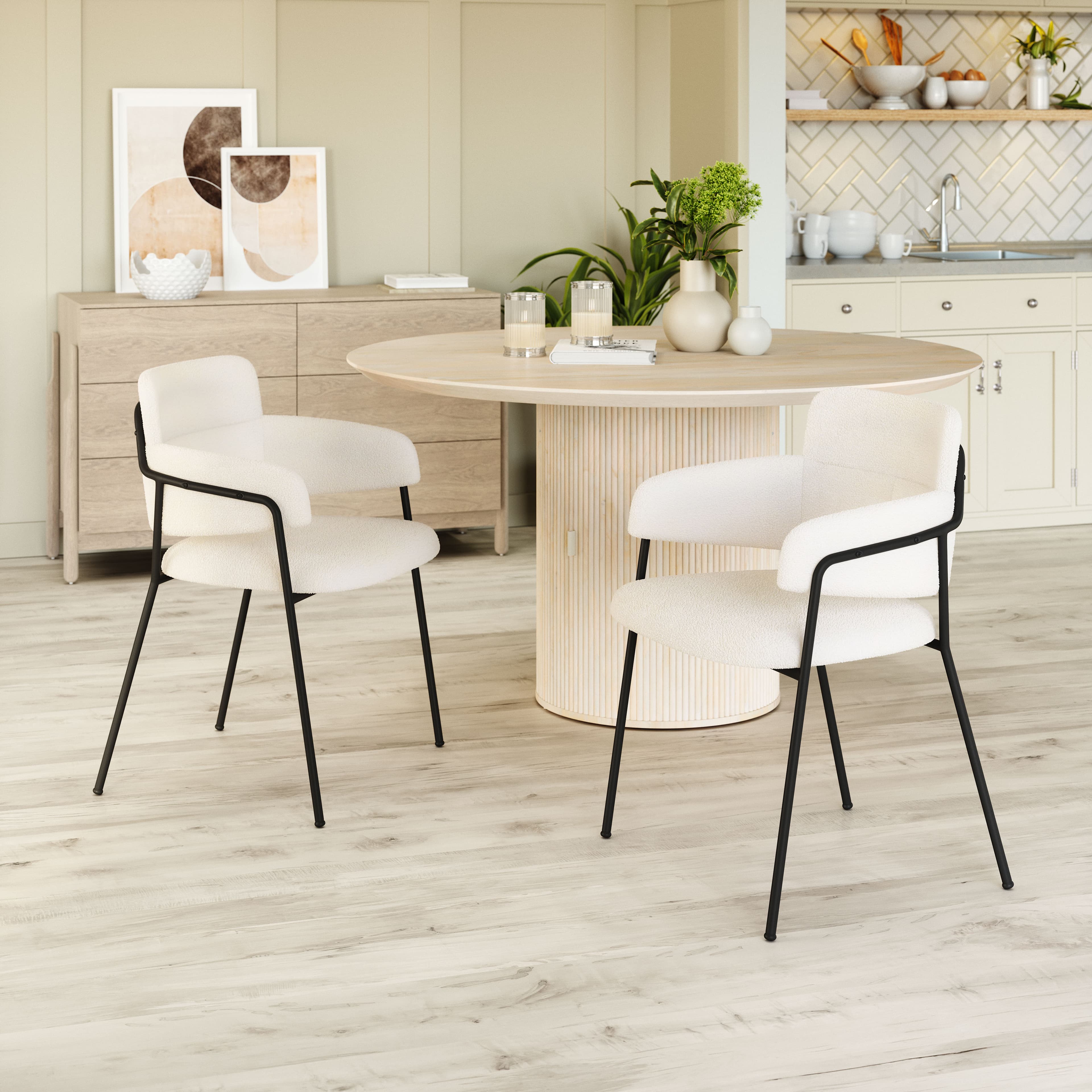 Marcel Dining Chair (Set of 2) Cream product image