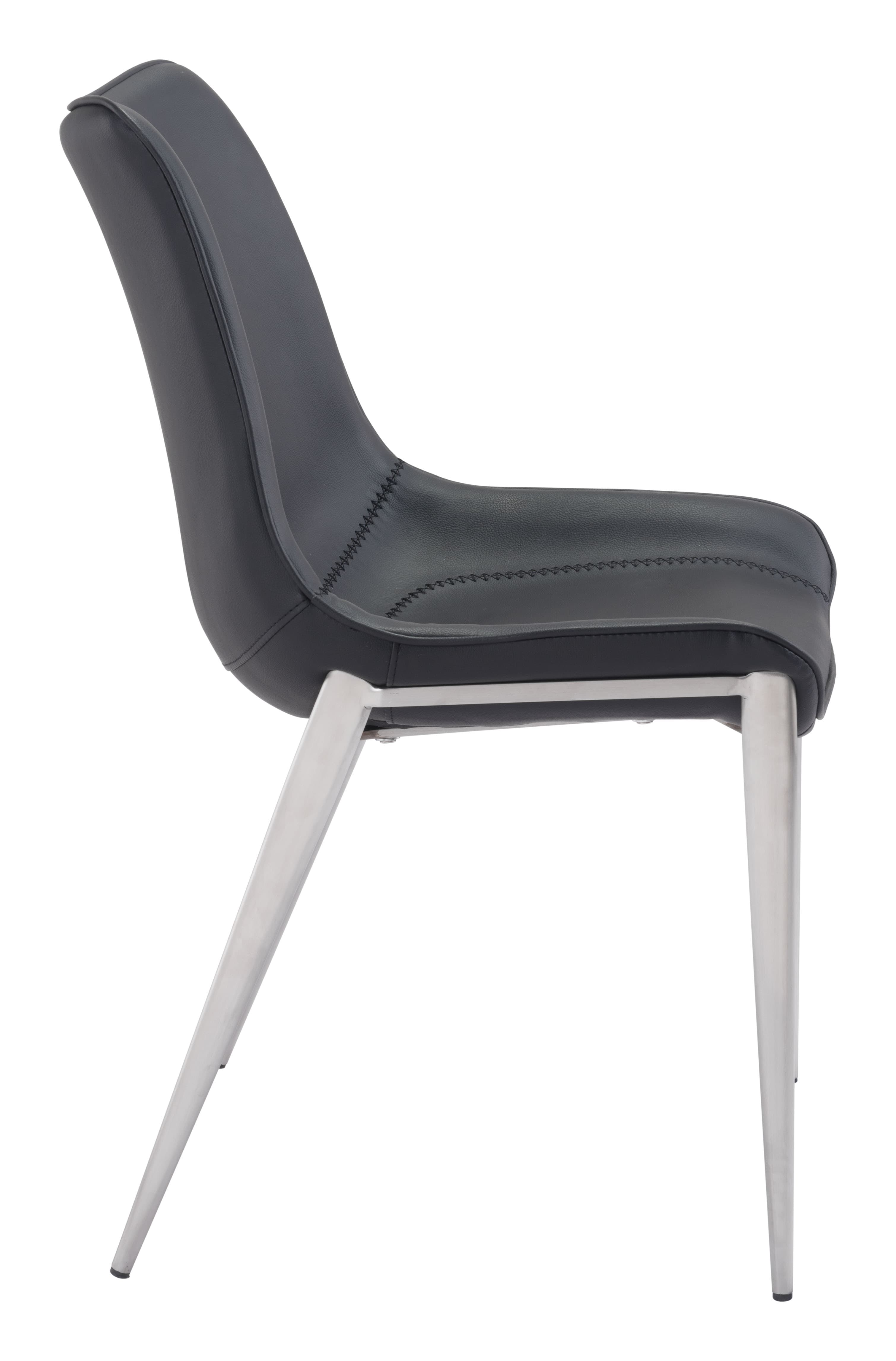 Magnus Dining Chair (Set of 2) Black & Silver product image