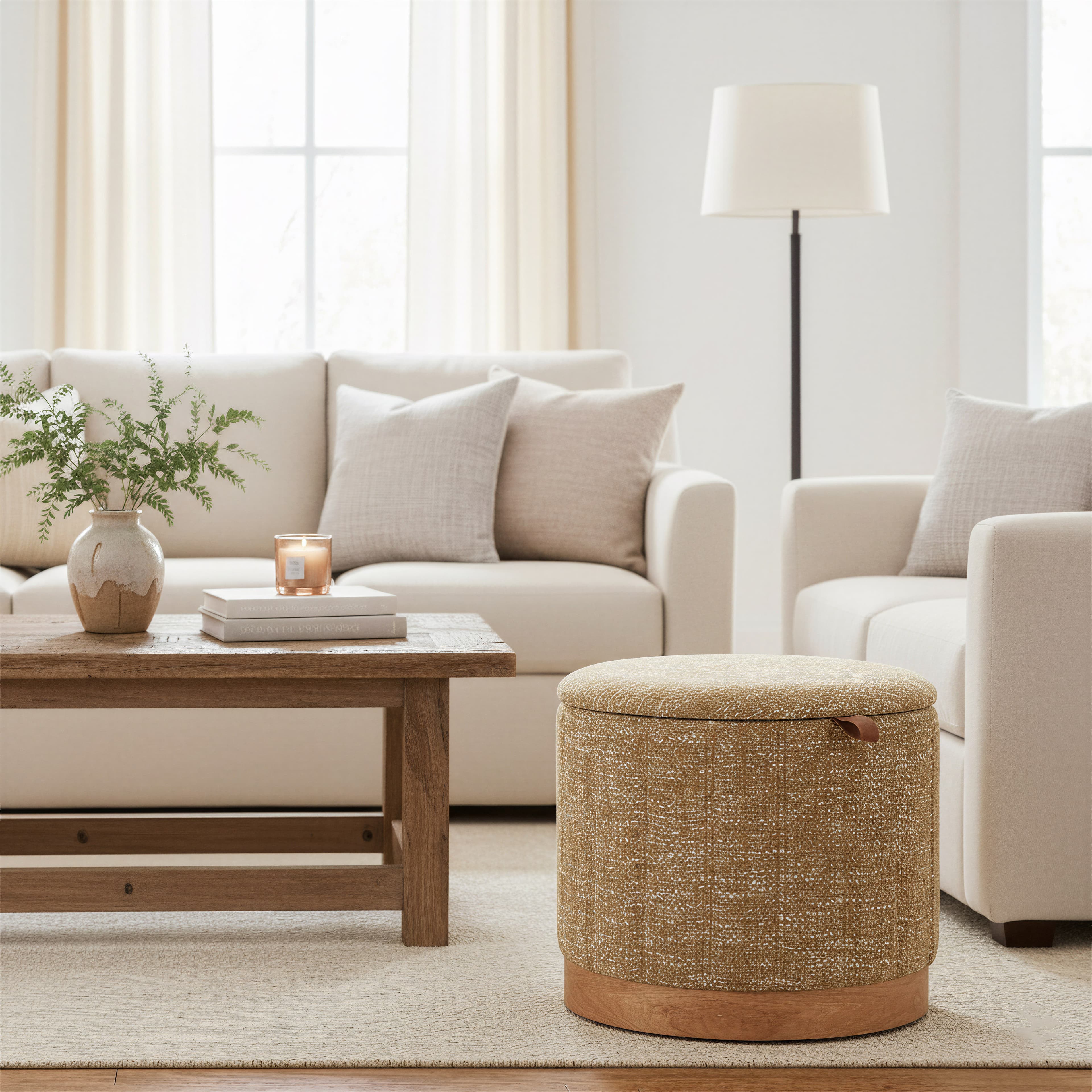 Fije Storage Ottoman Oat Yellow product image