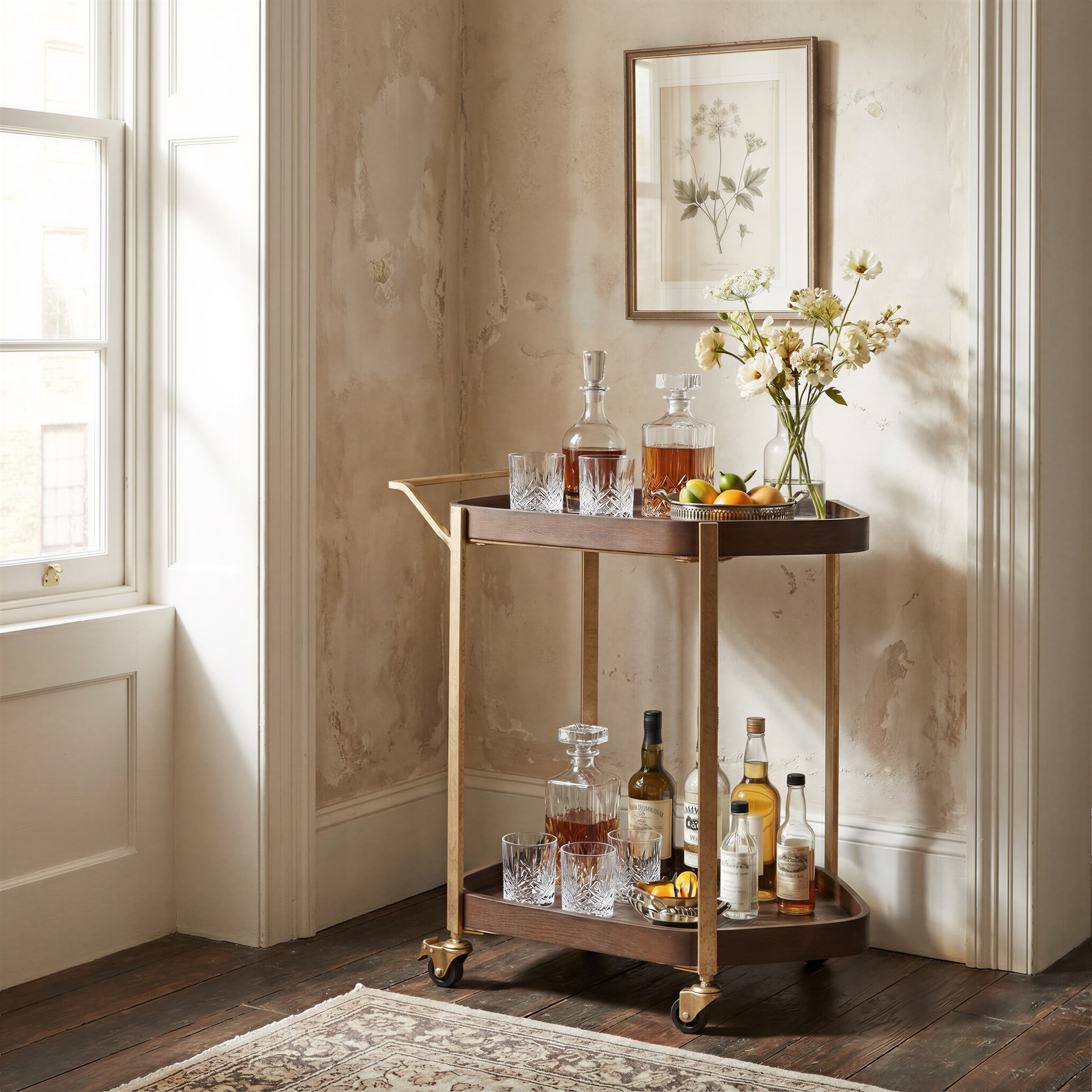 Stela Bar Cart Walnut product image