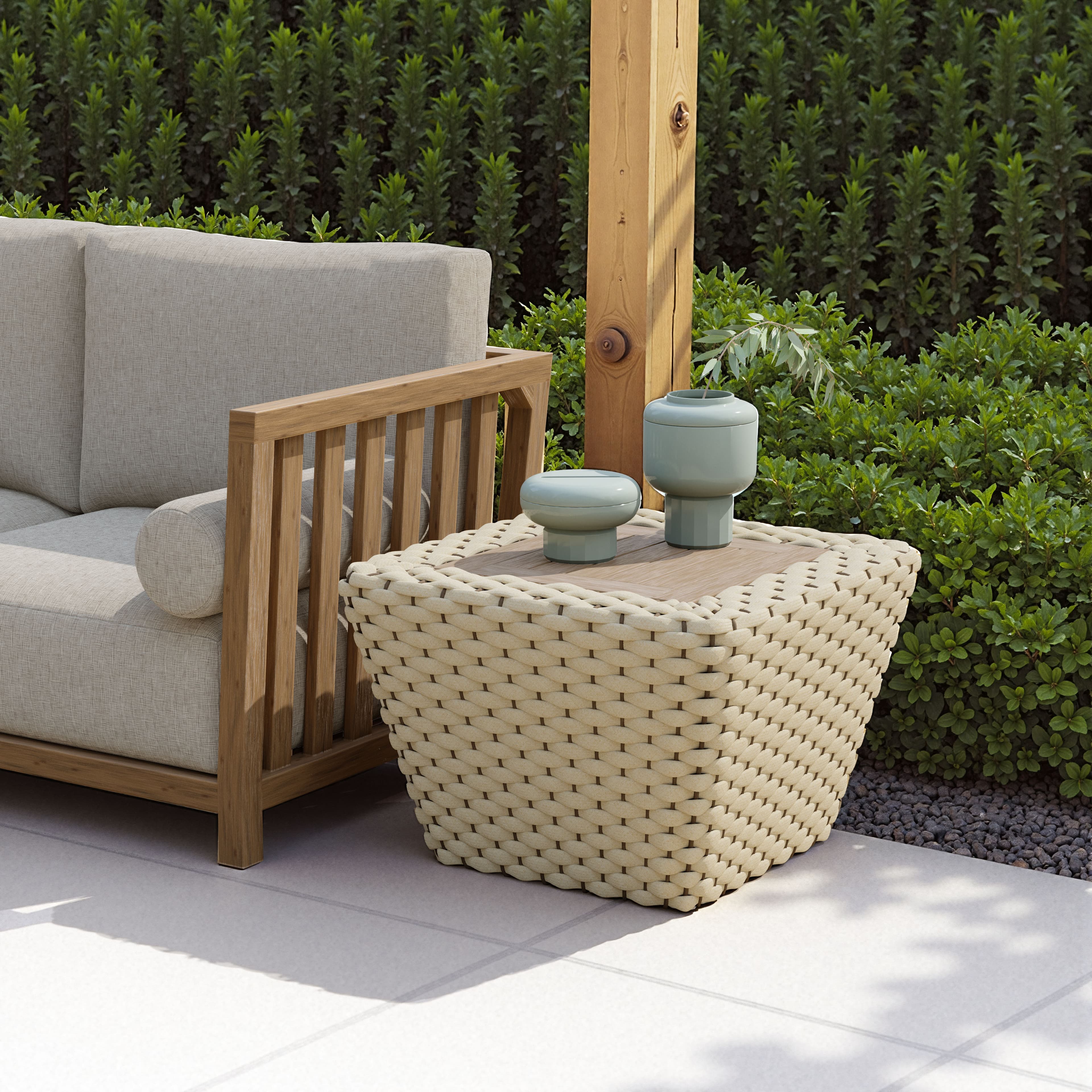 Antul Coffee Table White & Natural product image