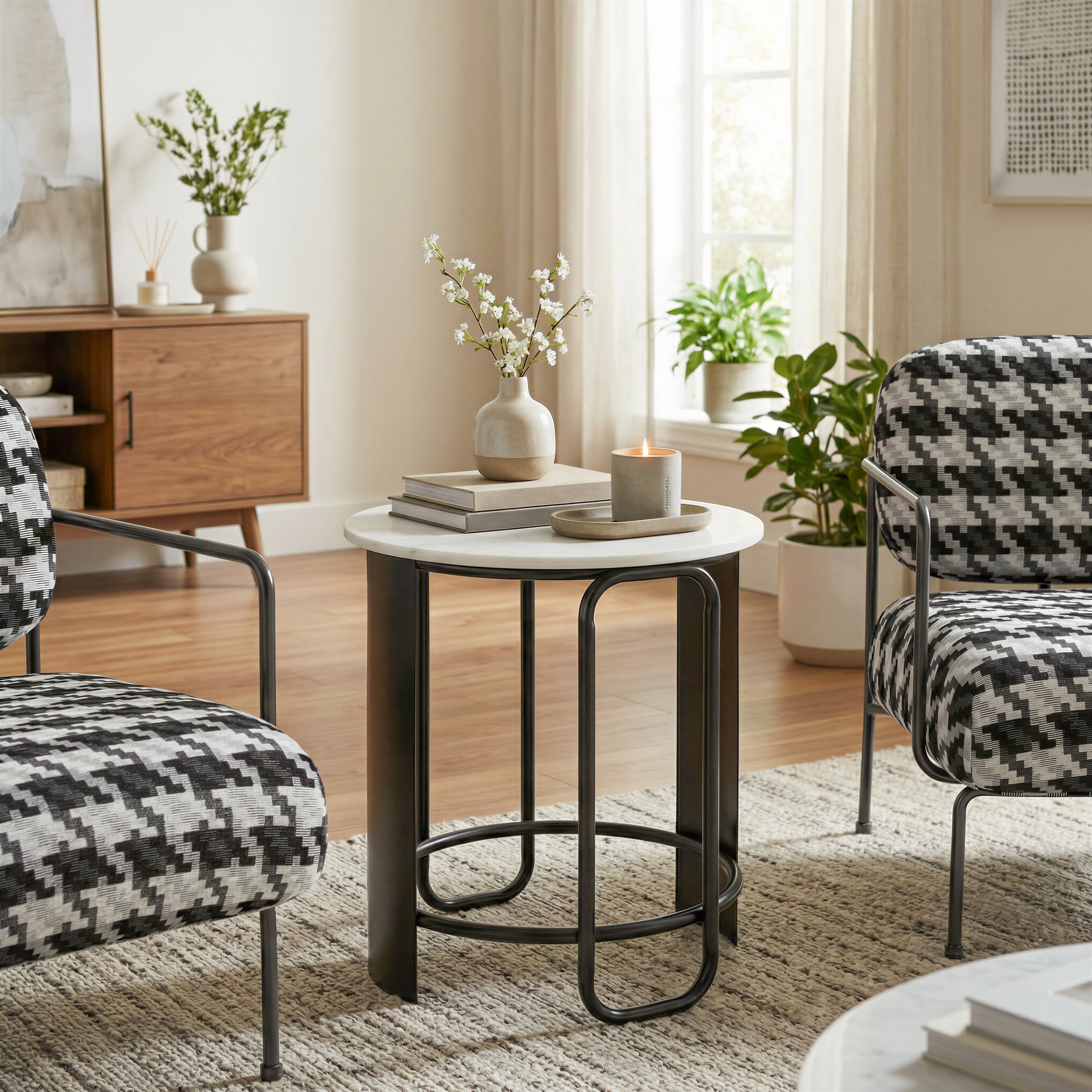 Obel Side Table White & Black product image