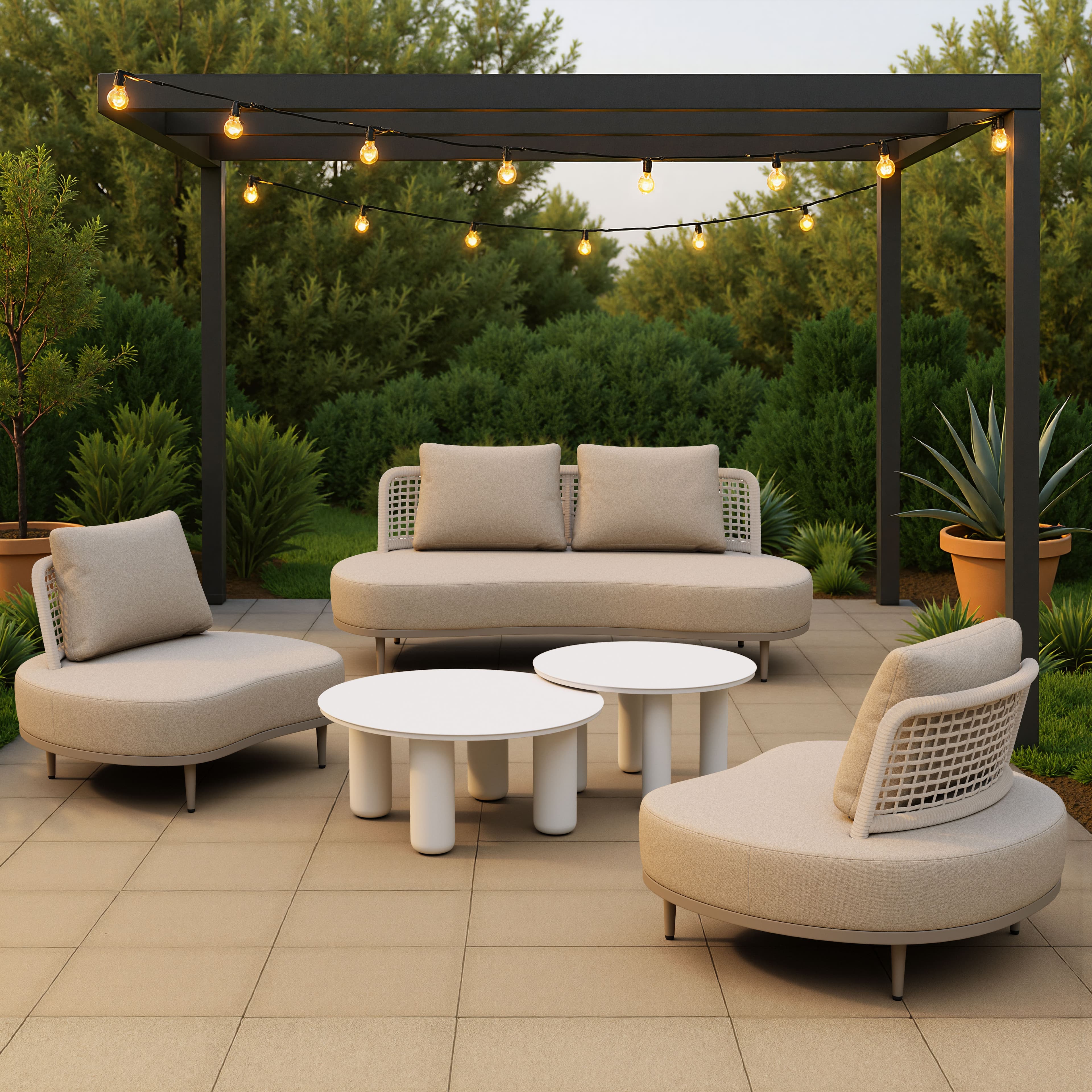 Ola Coffee Table Set (2-Piece) White product image