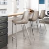 Magnus Counter Stool (Set of 2) Brown & Silver product image
