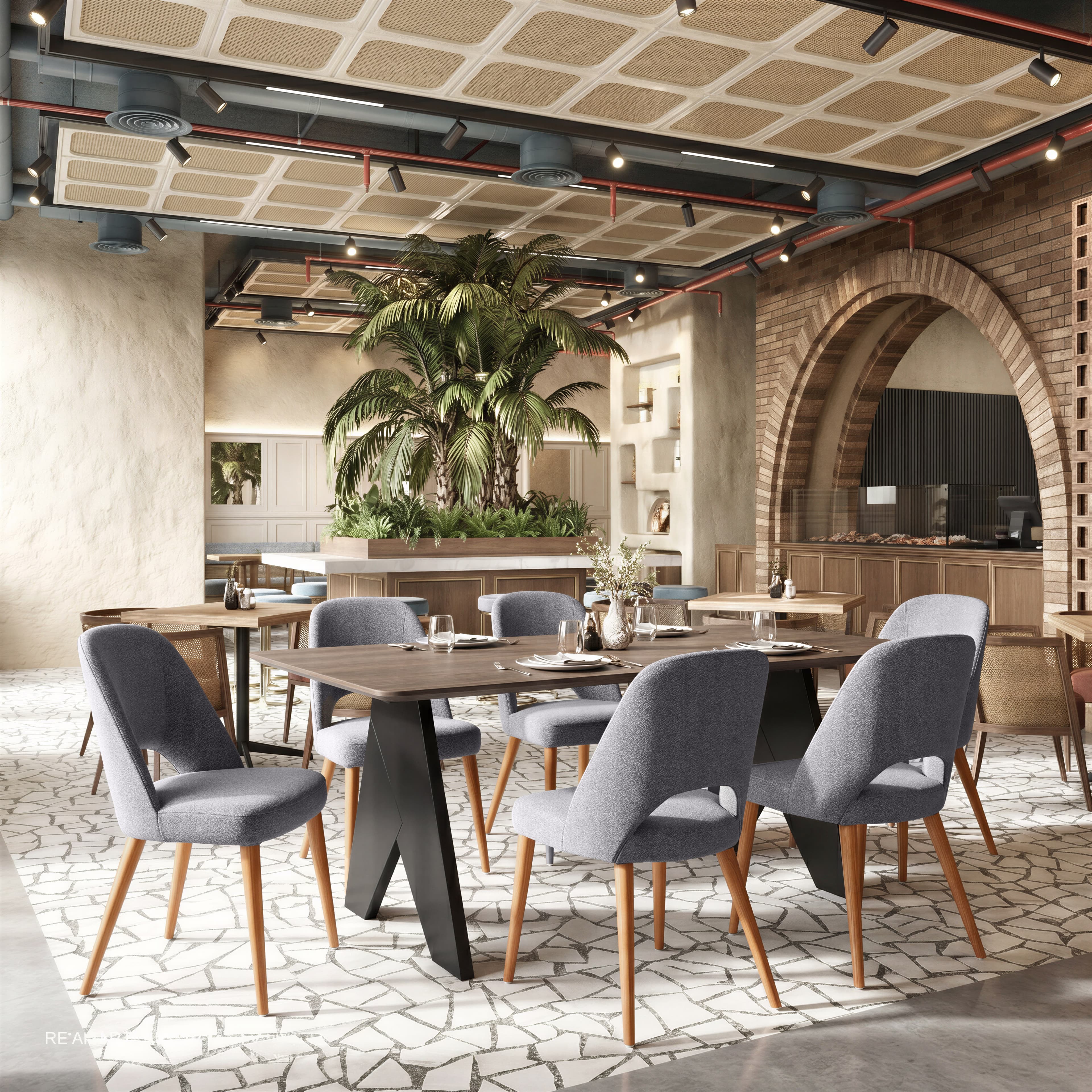 Leith Dining Chair (Set of 2) Gray product image