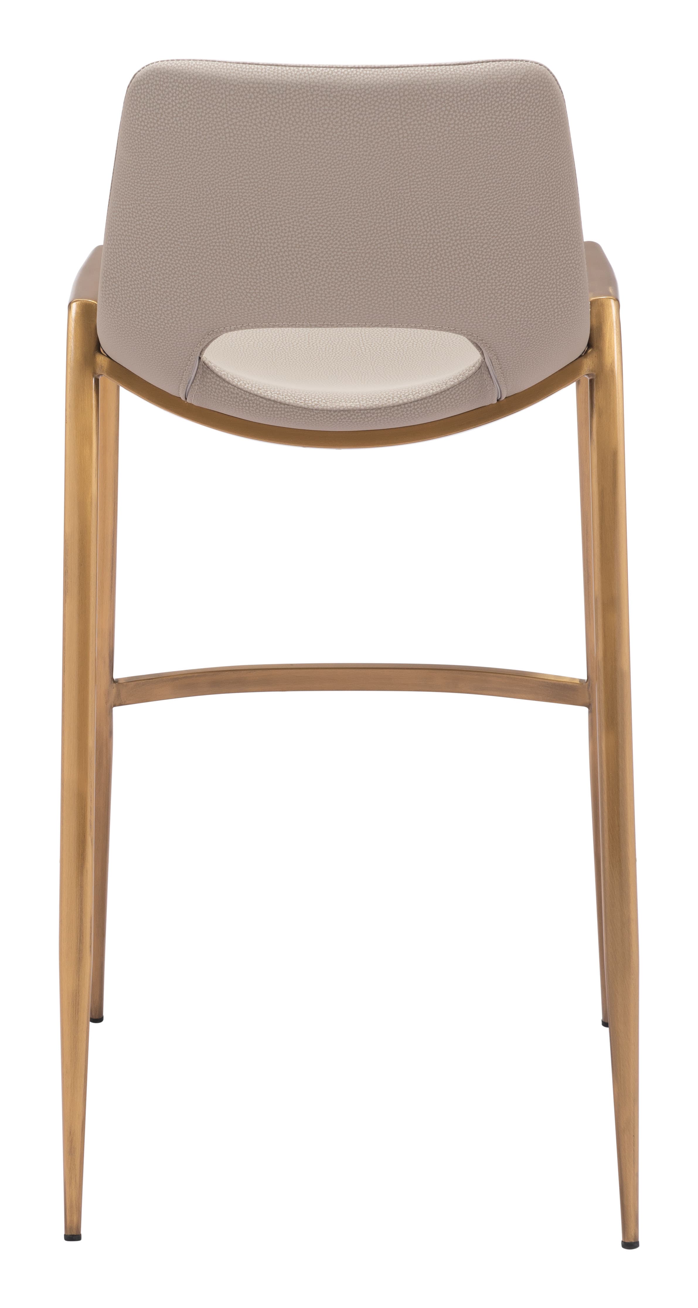 Desi Barstool (Set of 2) Beige & Gold product image