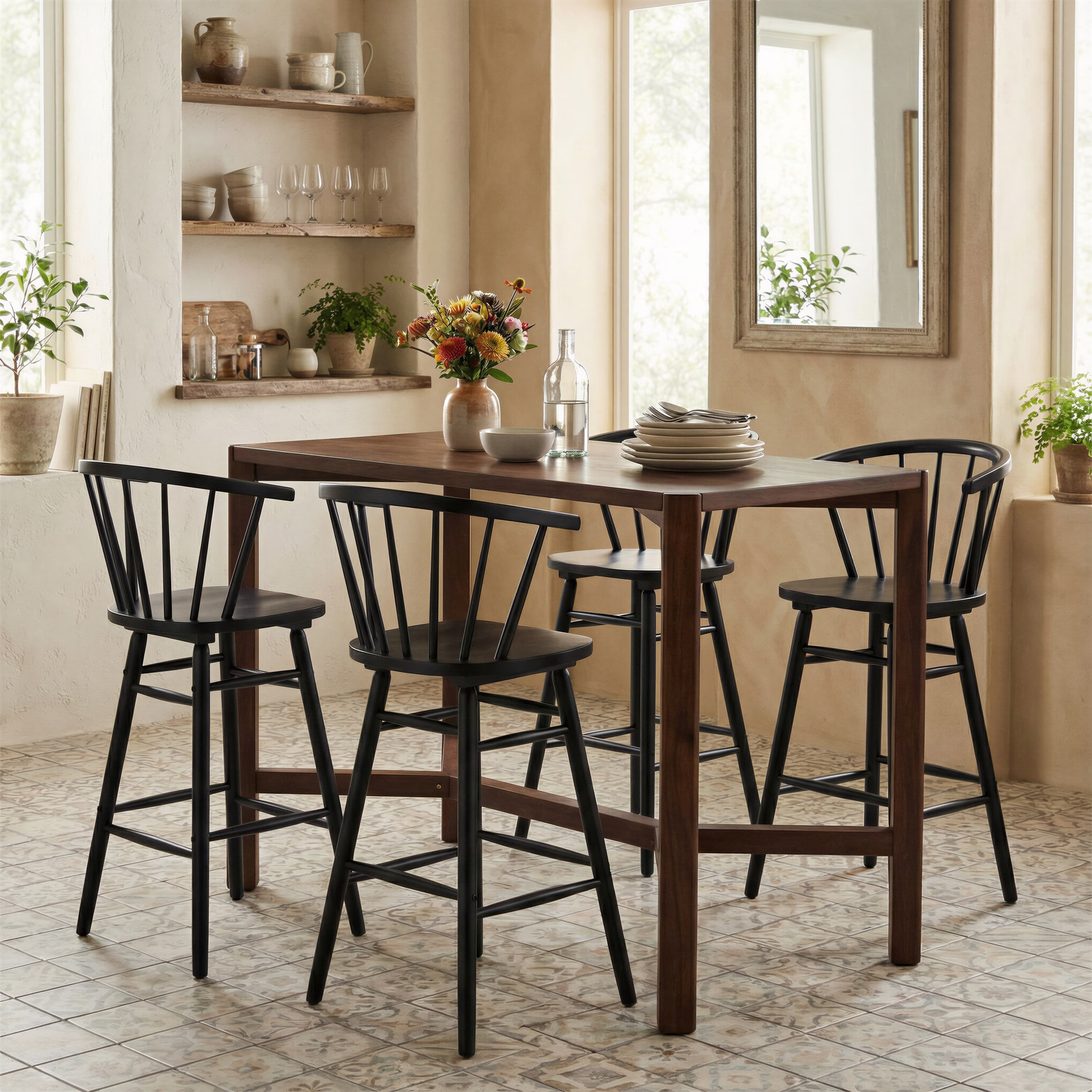 Stenger Barstool (Set of 2) Black product image