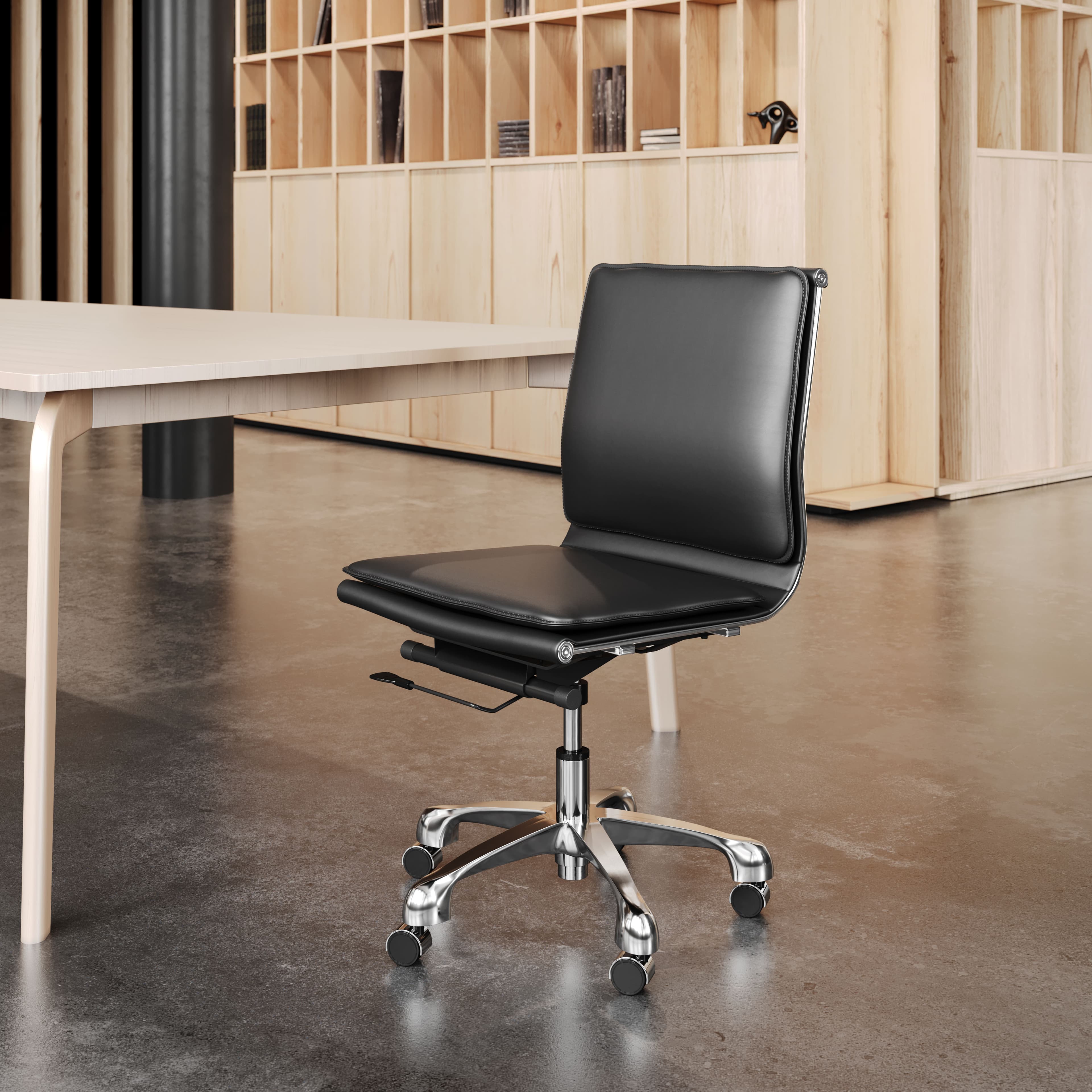 Lider Plus Armless Office Chair Black product image