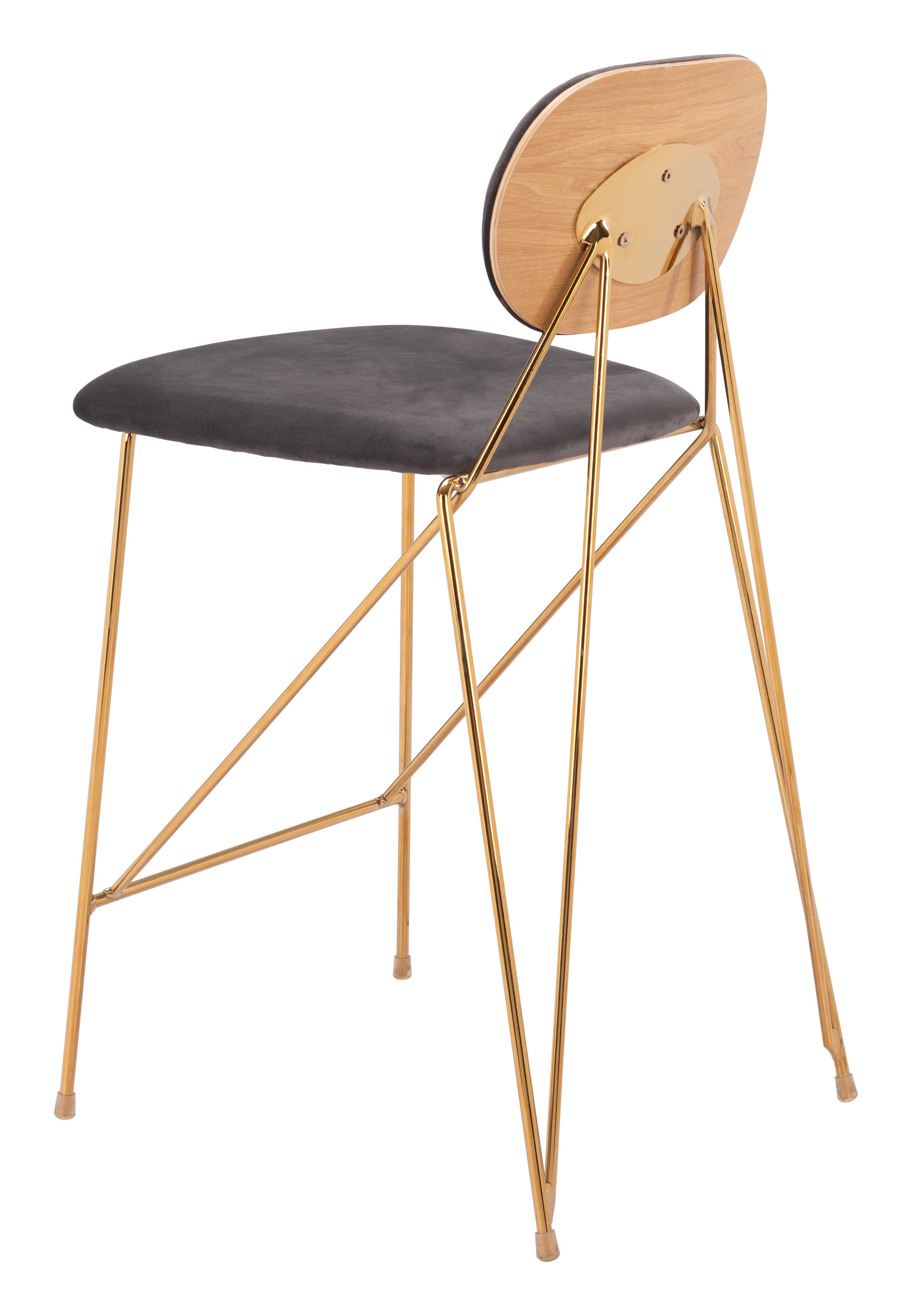 Georges Counter Stool (Set of 2) Gray & Gold product image
