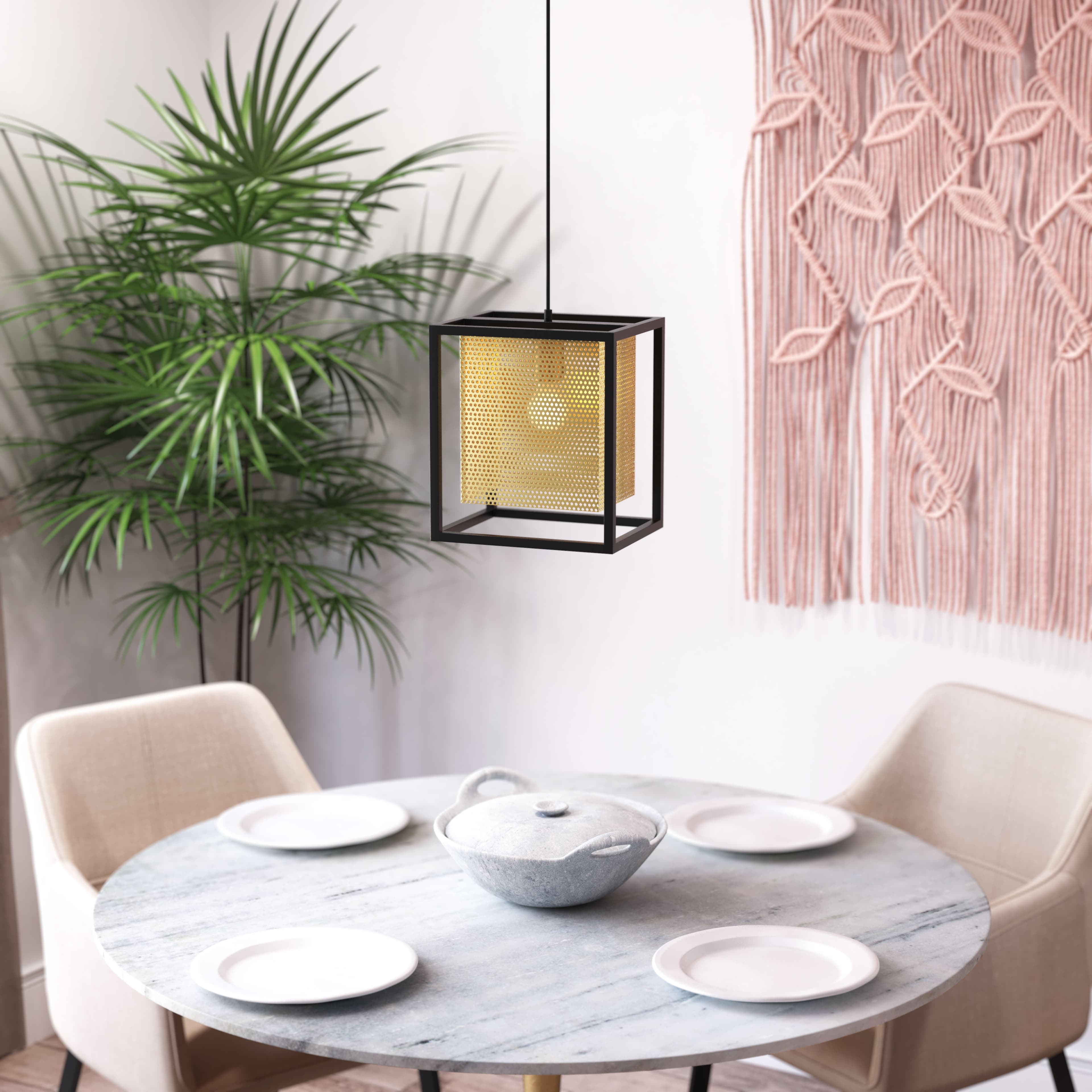 Yves Ceiling Lamp Gold & Black product image