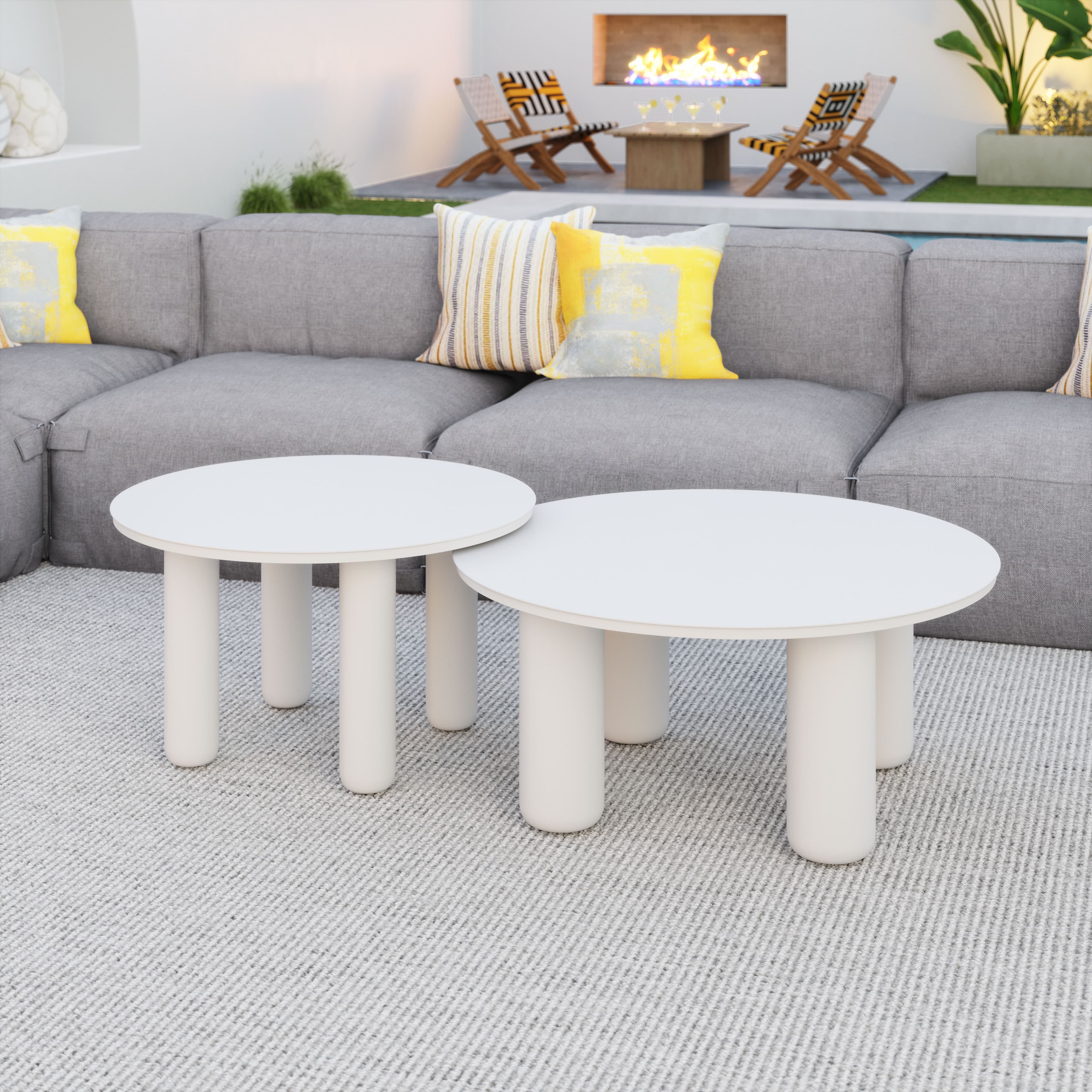 Ola Coffee Table Set (2-Piece) White product image