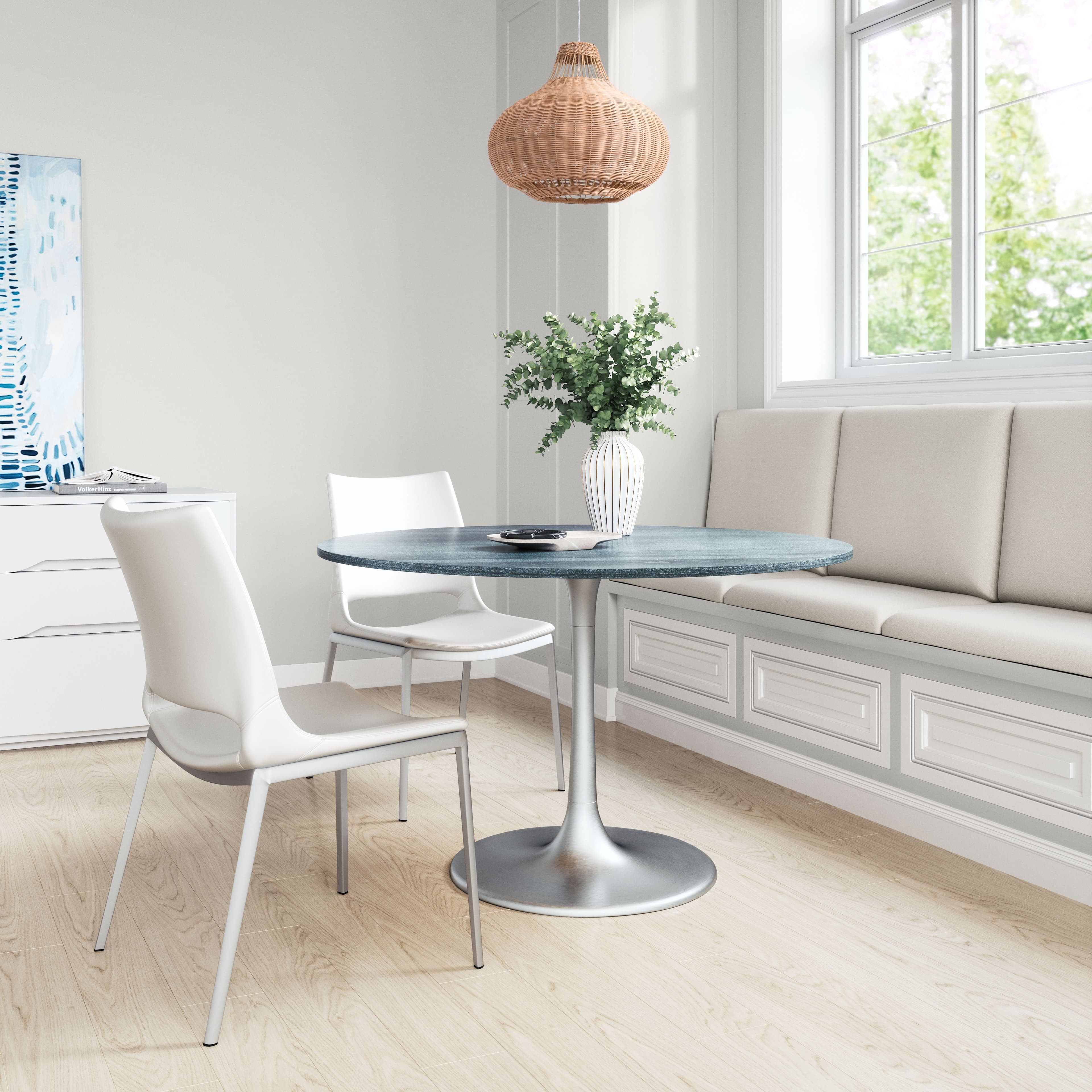 Metropolis Dining Table Gray & Silver product image