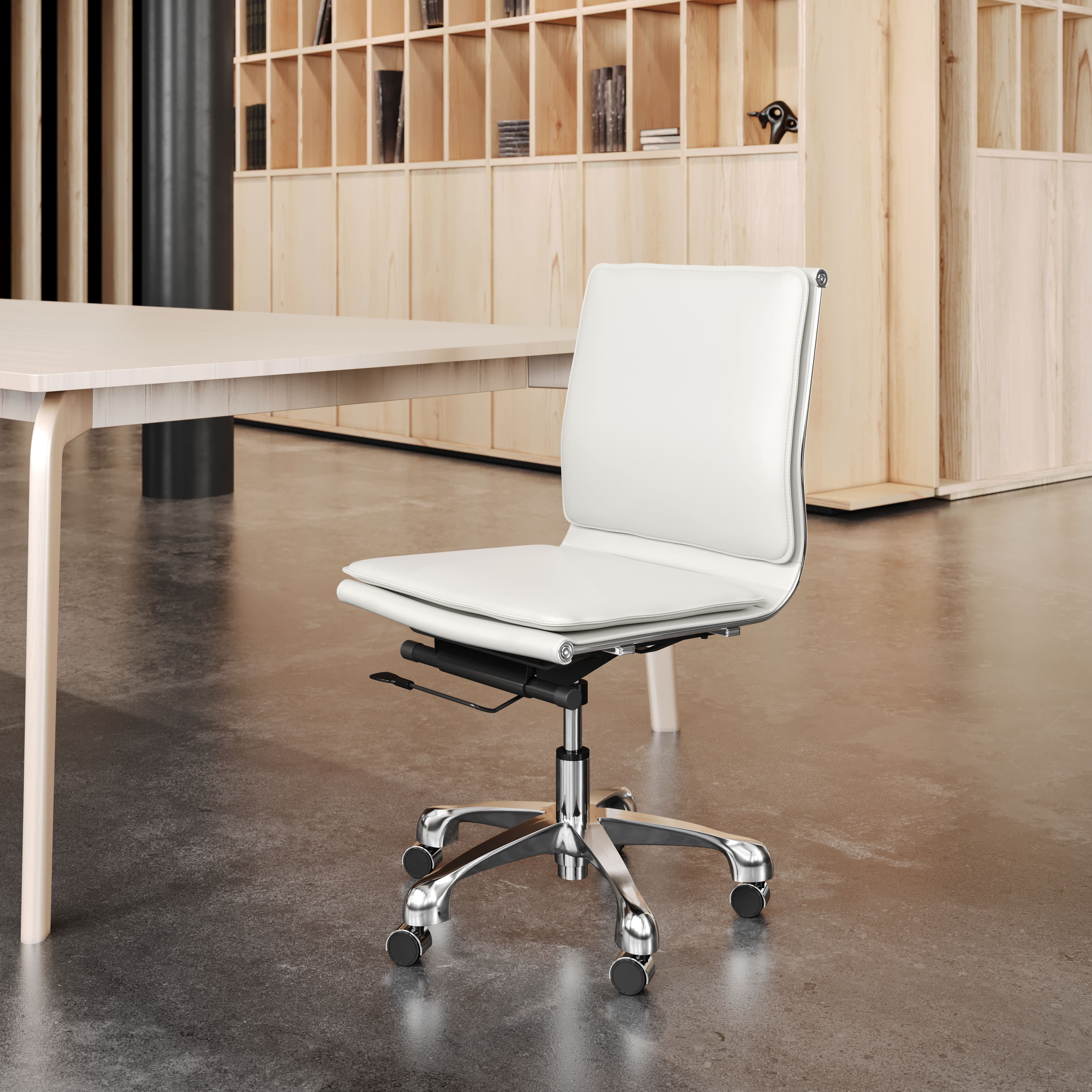 Lider Plus Armless Office Chair White product image