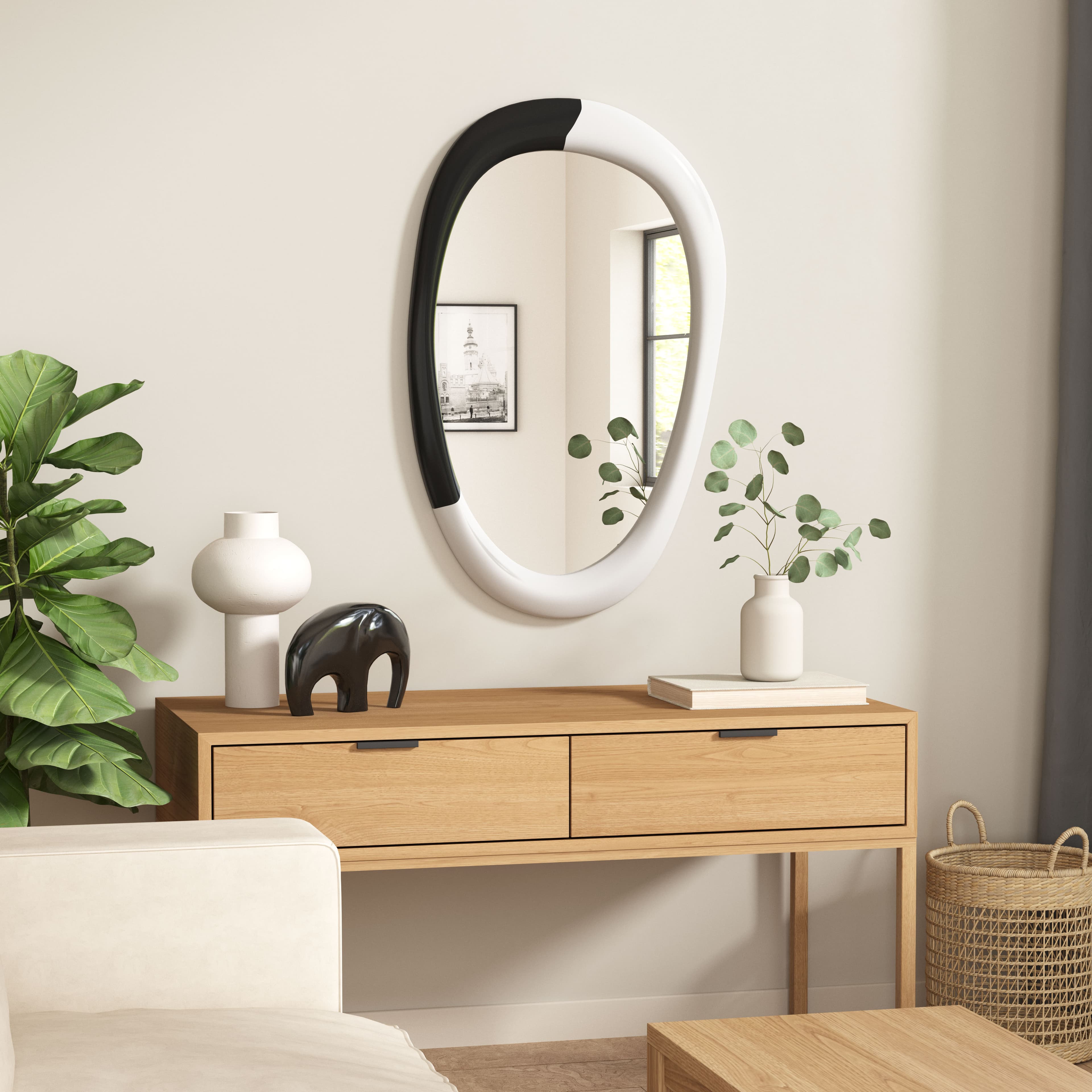 Muna Mirror White & Black product image