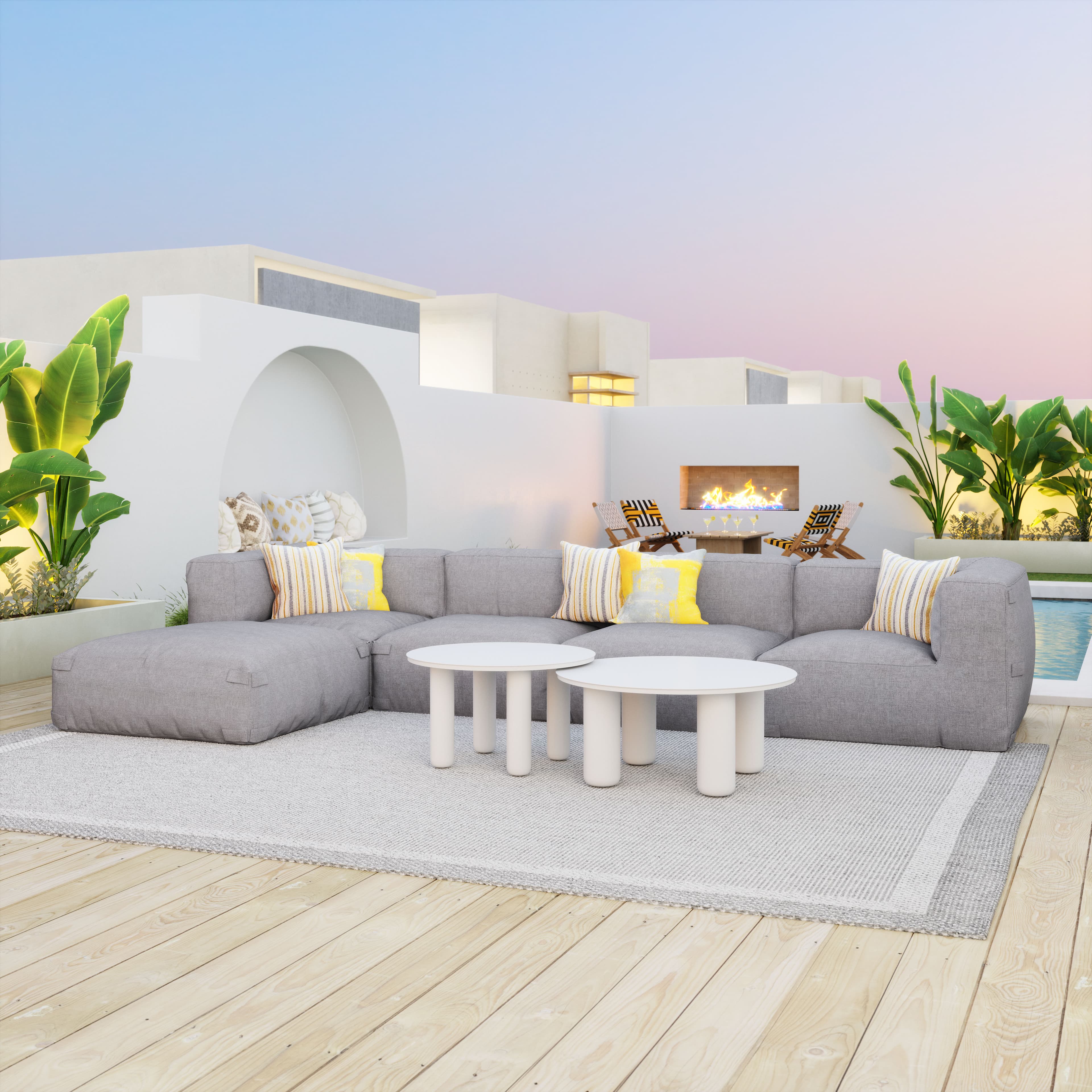 Ola Coffee Table Set (2-Piece) White product image