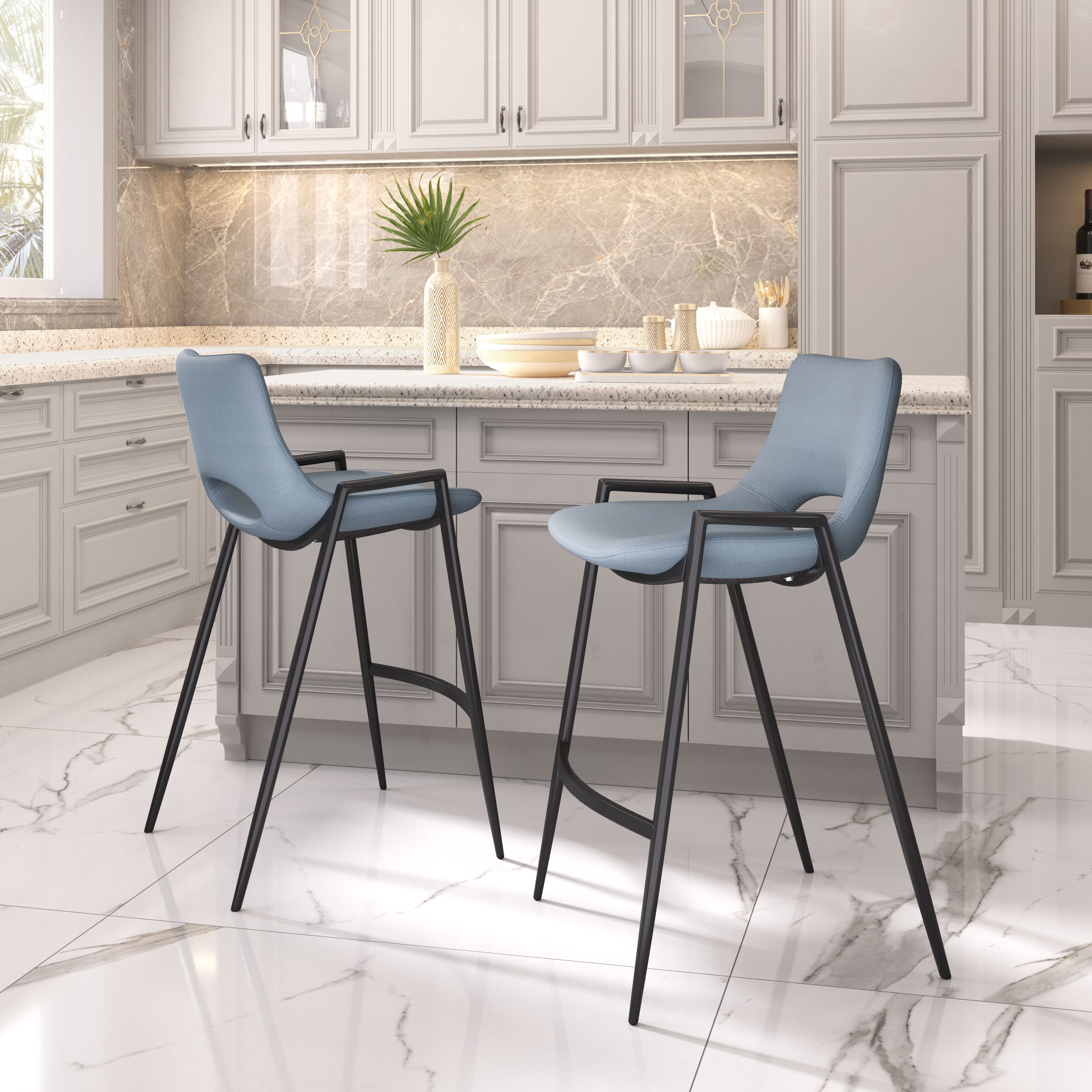 Desi Counter Stool (Set of 2) Azure Gray product image
