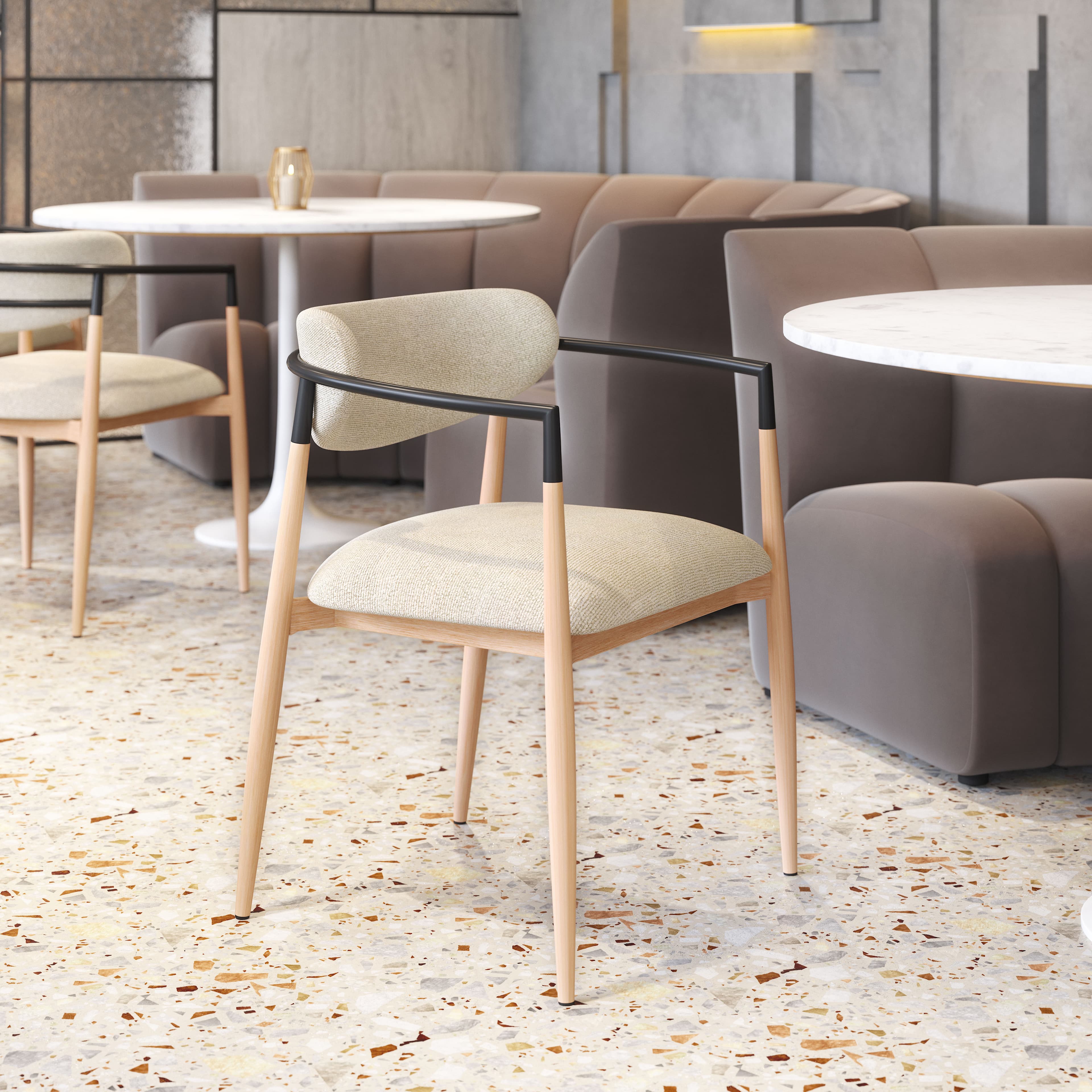 Equinox Dining Chair Oyster Gray & Natural product image