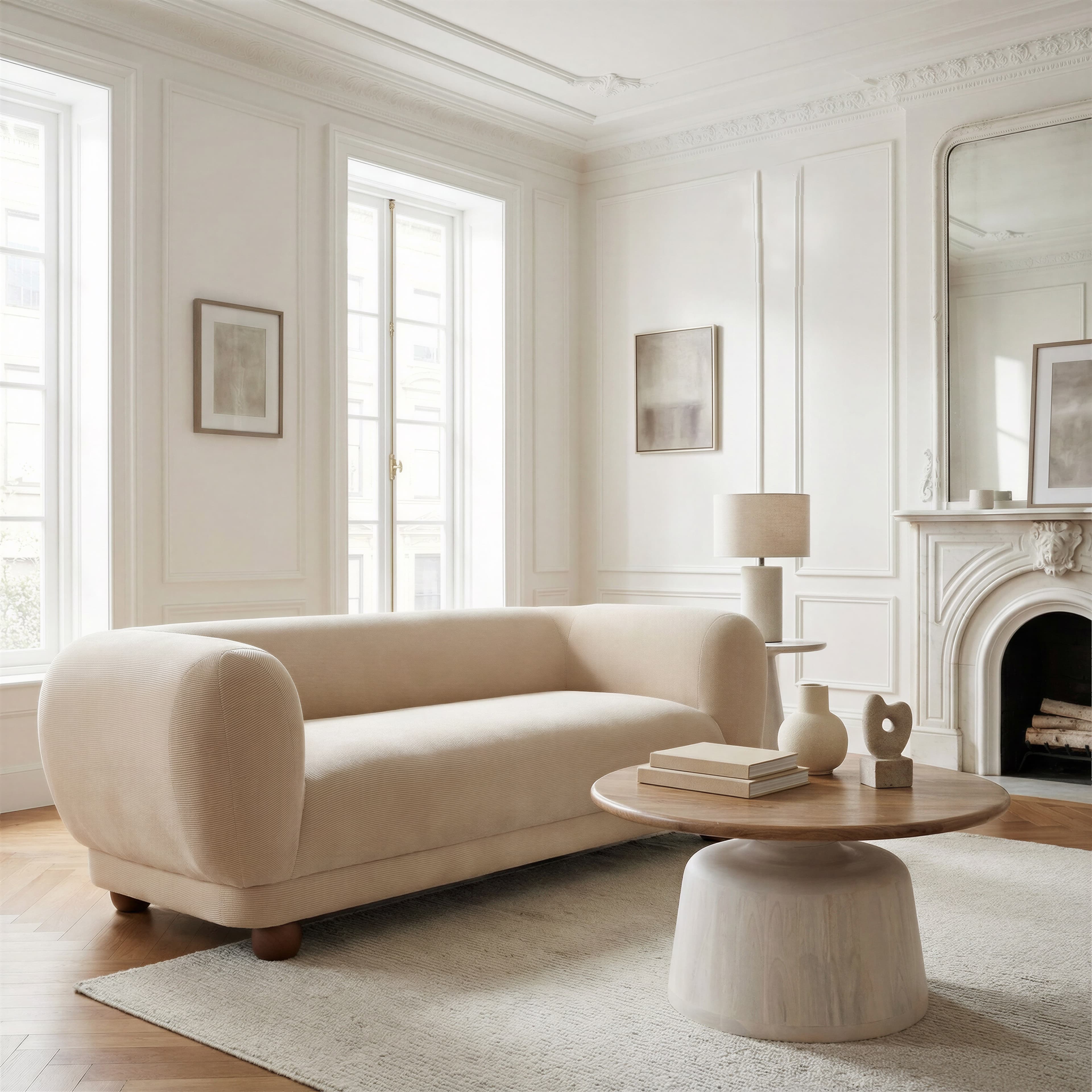 Goblet Coffee Table Brown & White product image