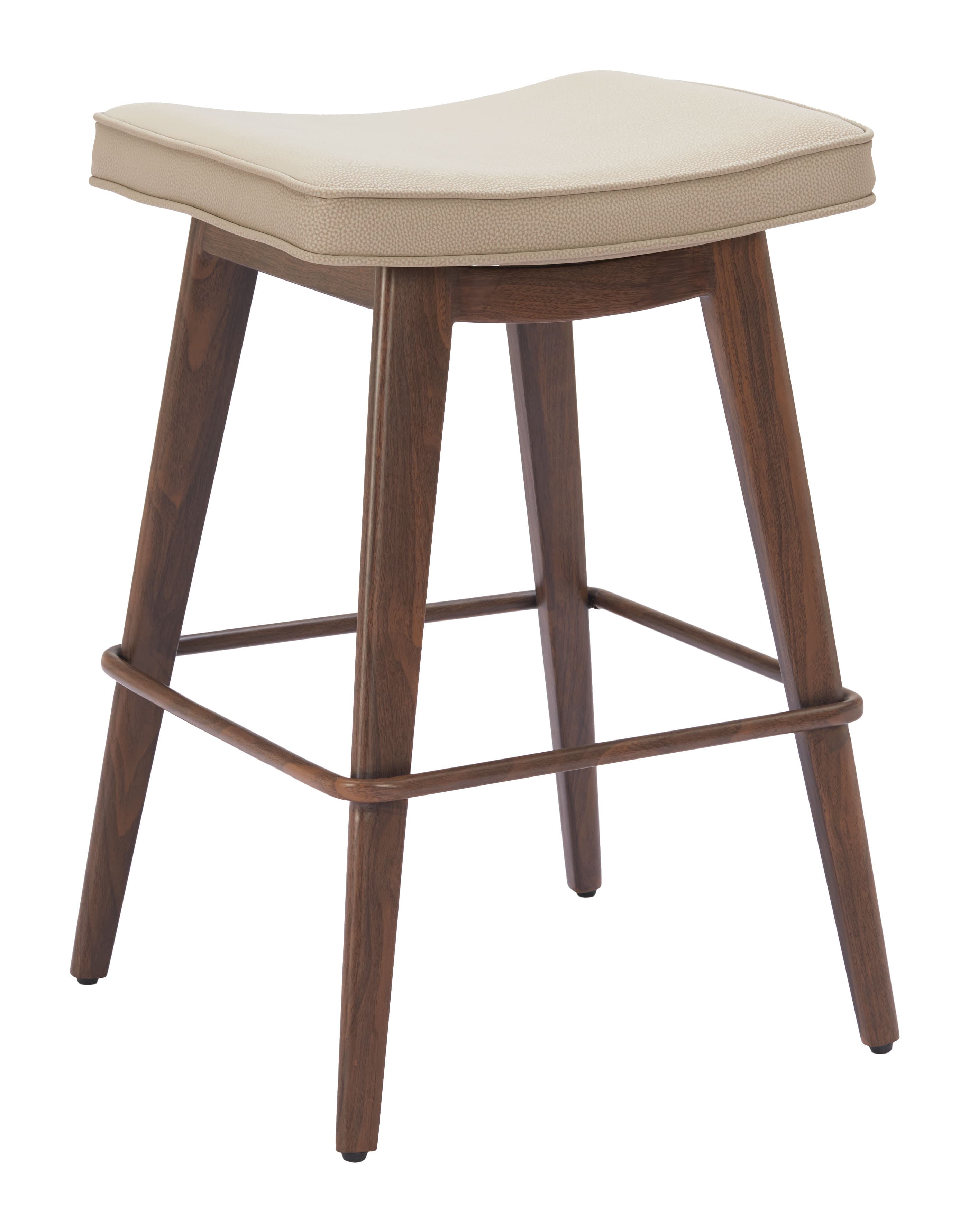 Divat Counter Stool (Set of 2) Beige & Walnut product image