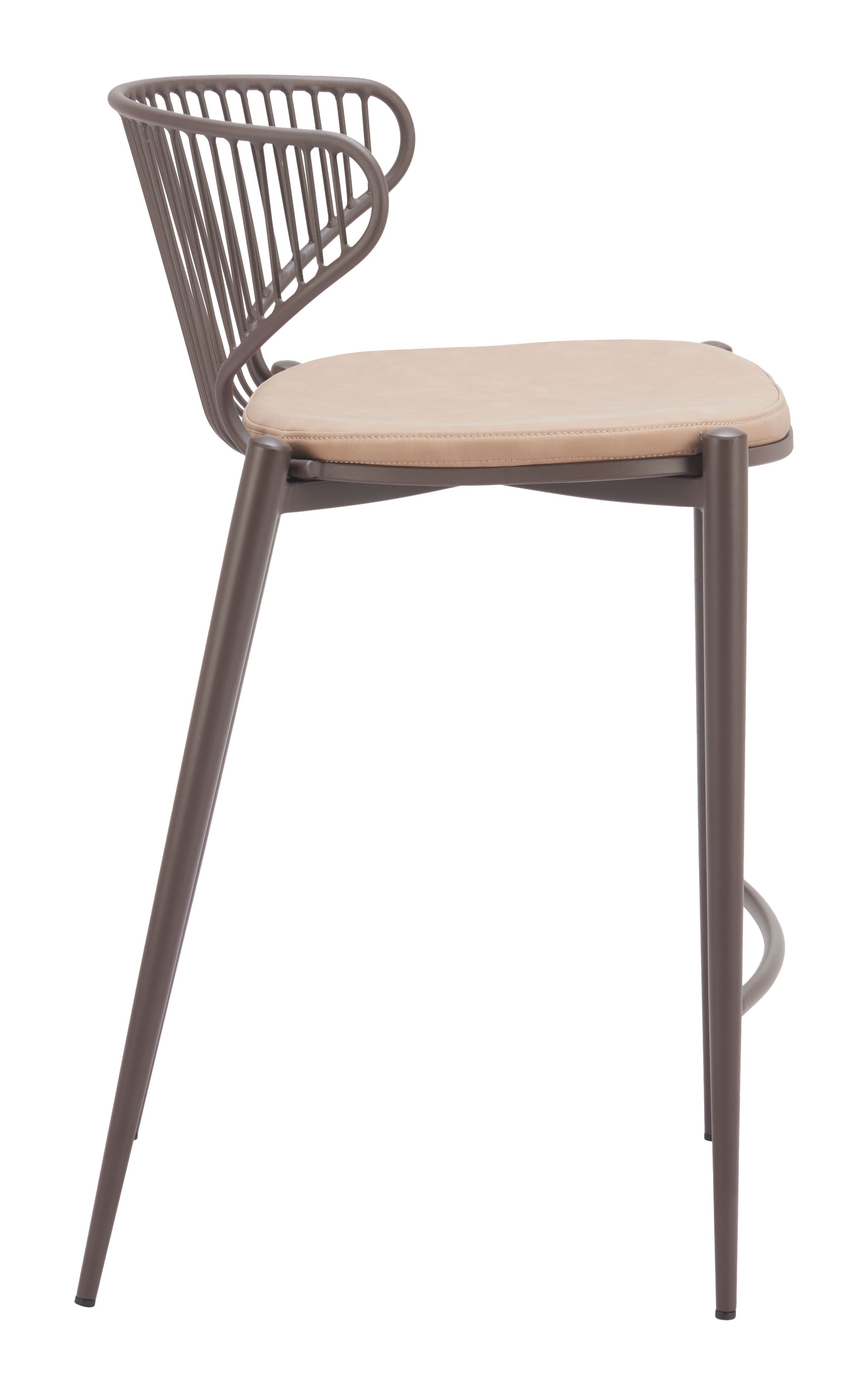 Silues Counter Stool (Set of 2) Taupe & Brown product image
