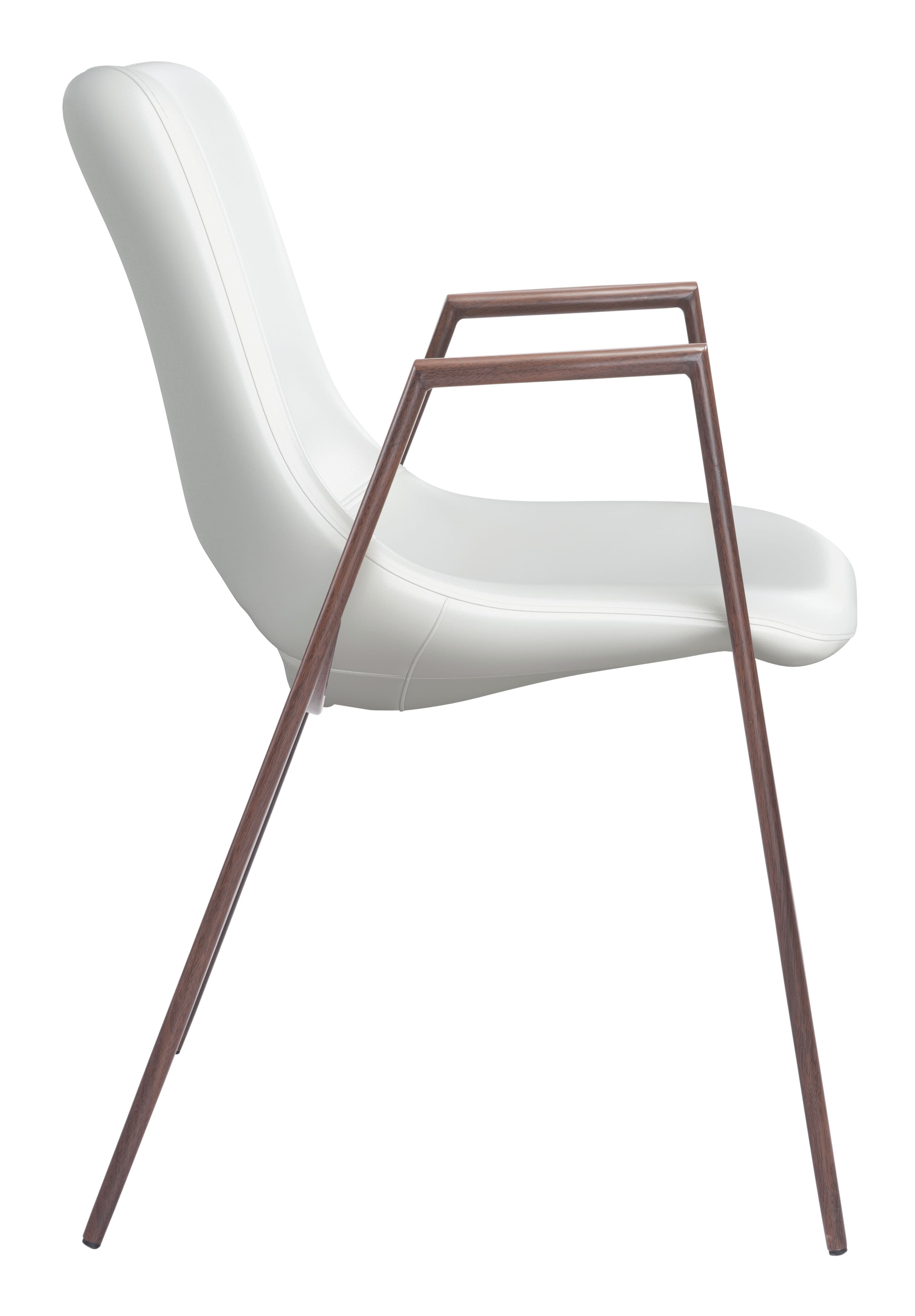 Desi Dining Chair (Set of 2) White & Walnut product image