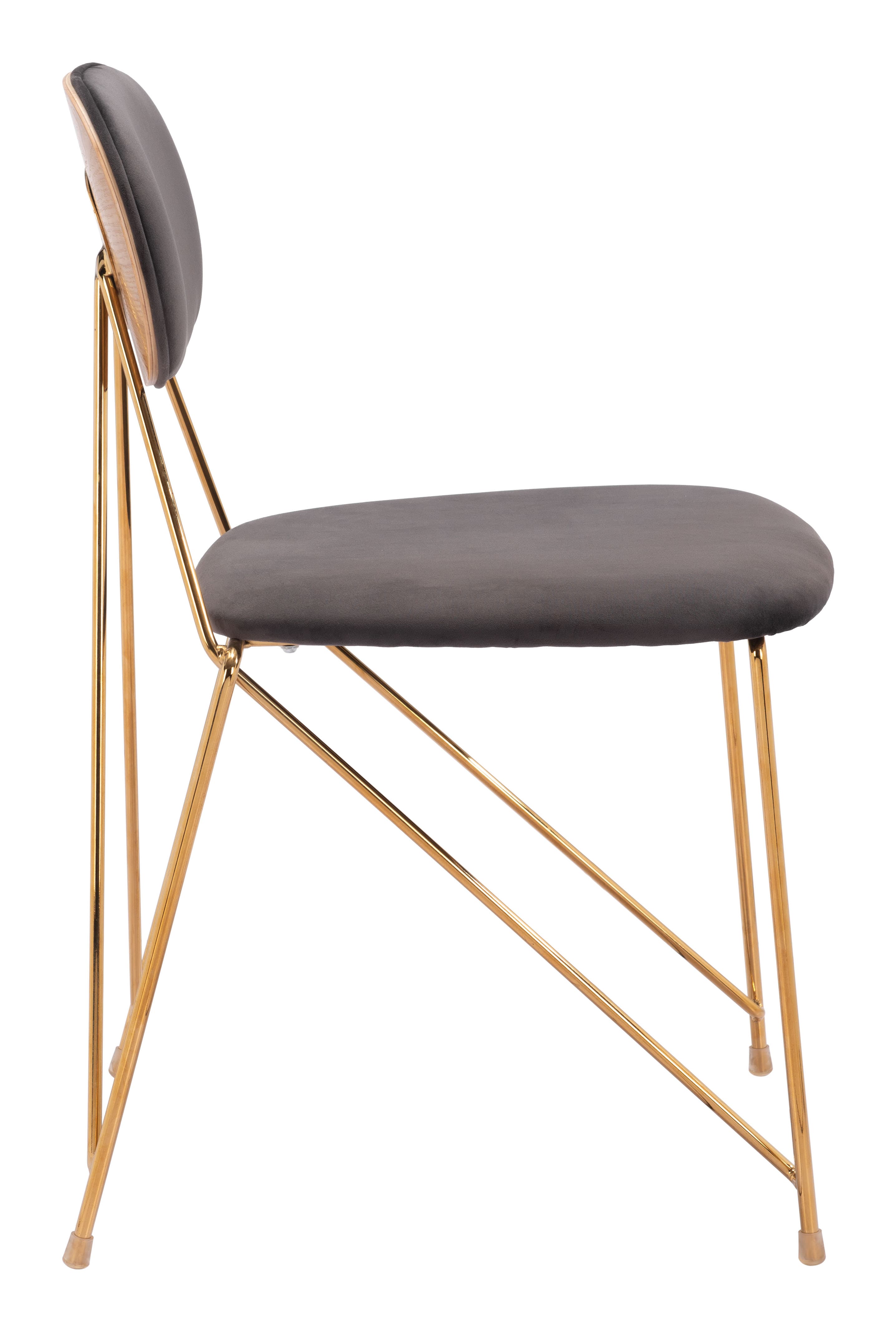 Georges Dining Chair (Set of 2) Gray & Gold product image