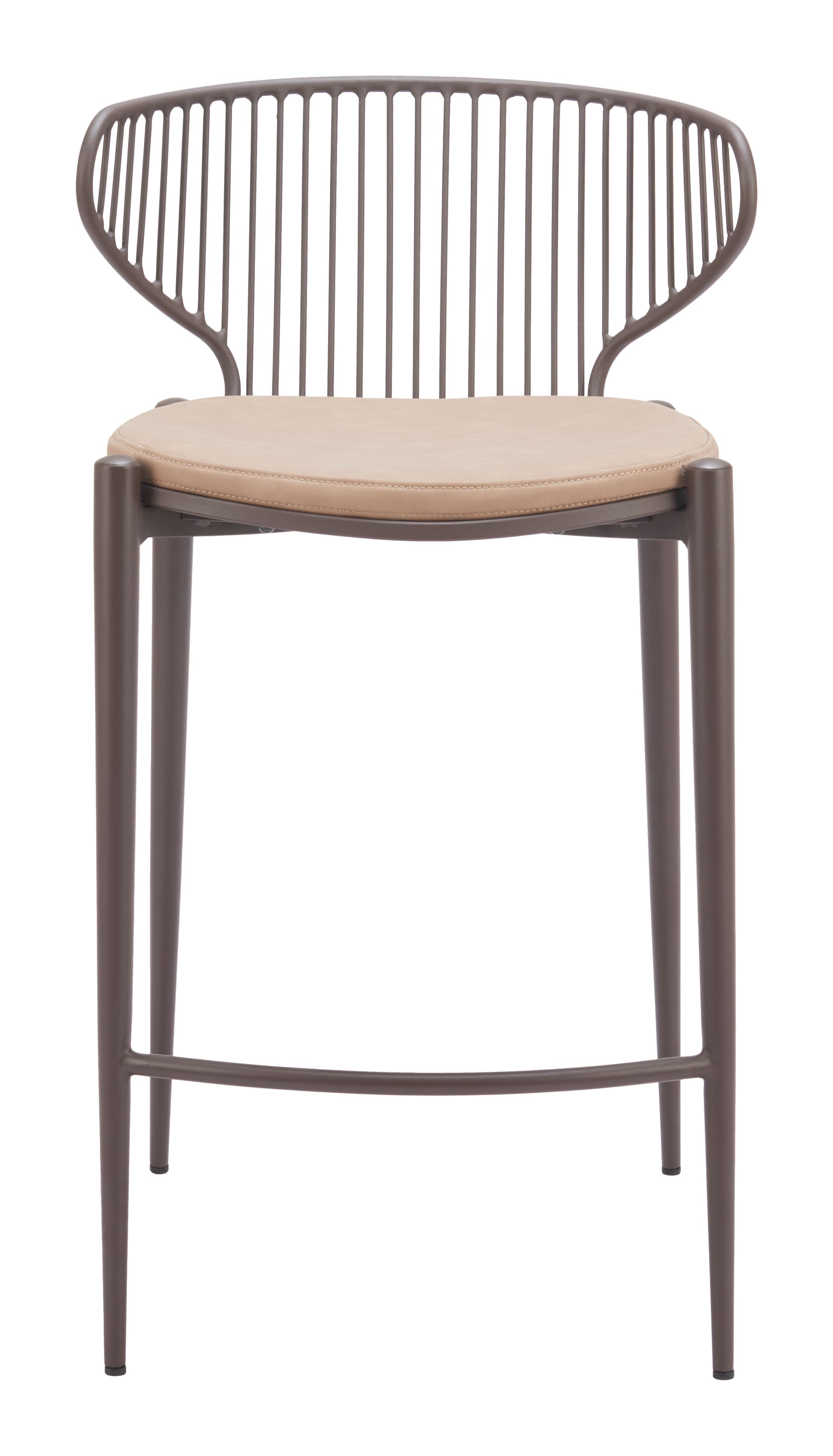Silues Counter Stool (Set of 2) Taupe & Brown product image
