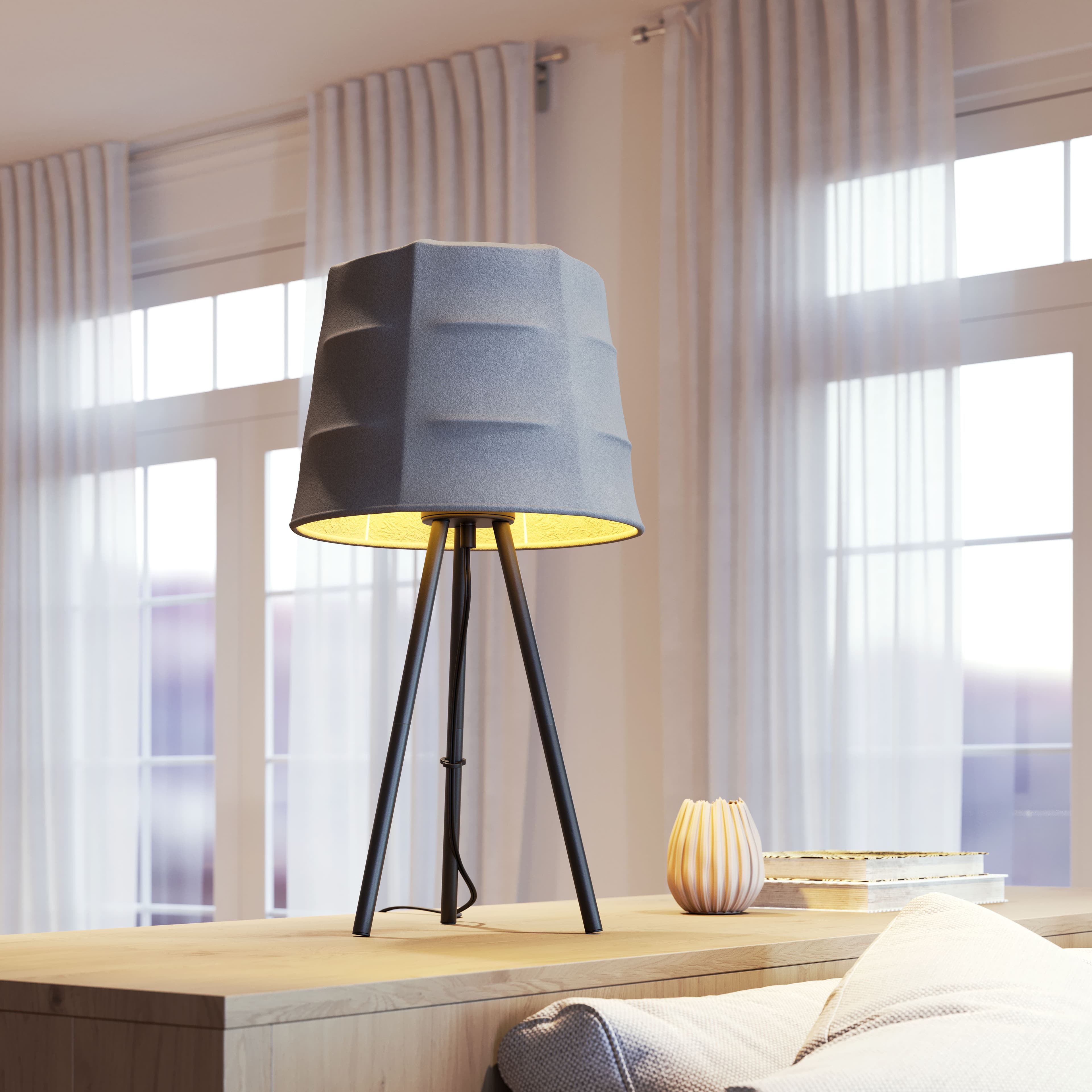 Mozzi Table Lamp Gray & Black product image