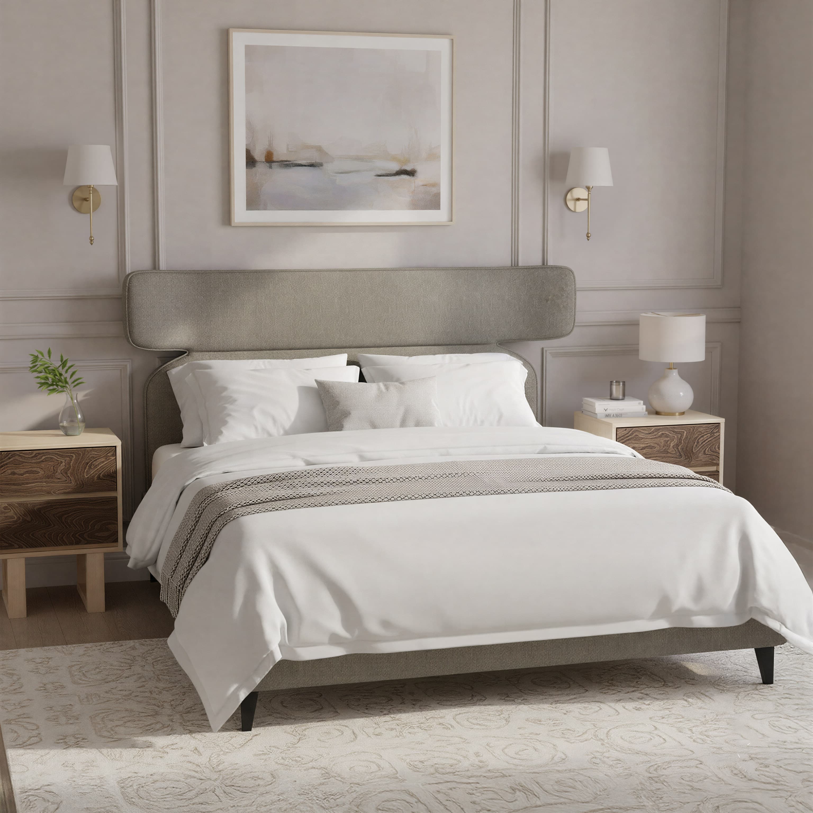 Dusa Queen Bed Olive Brown product image
