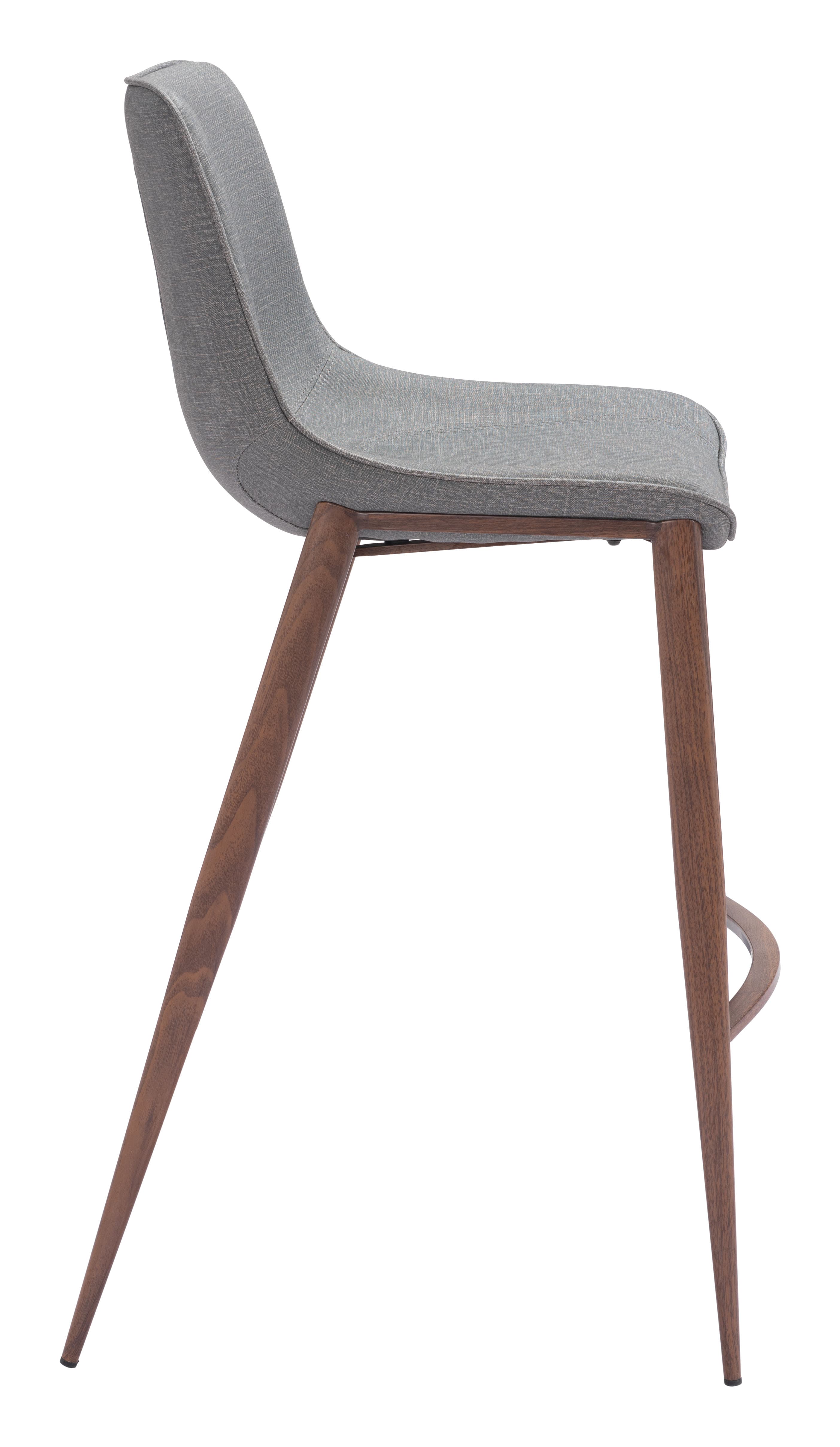 Magnus Barstool (Set of 2) Slate Gray & Walnut product image