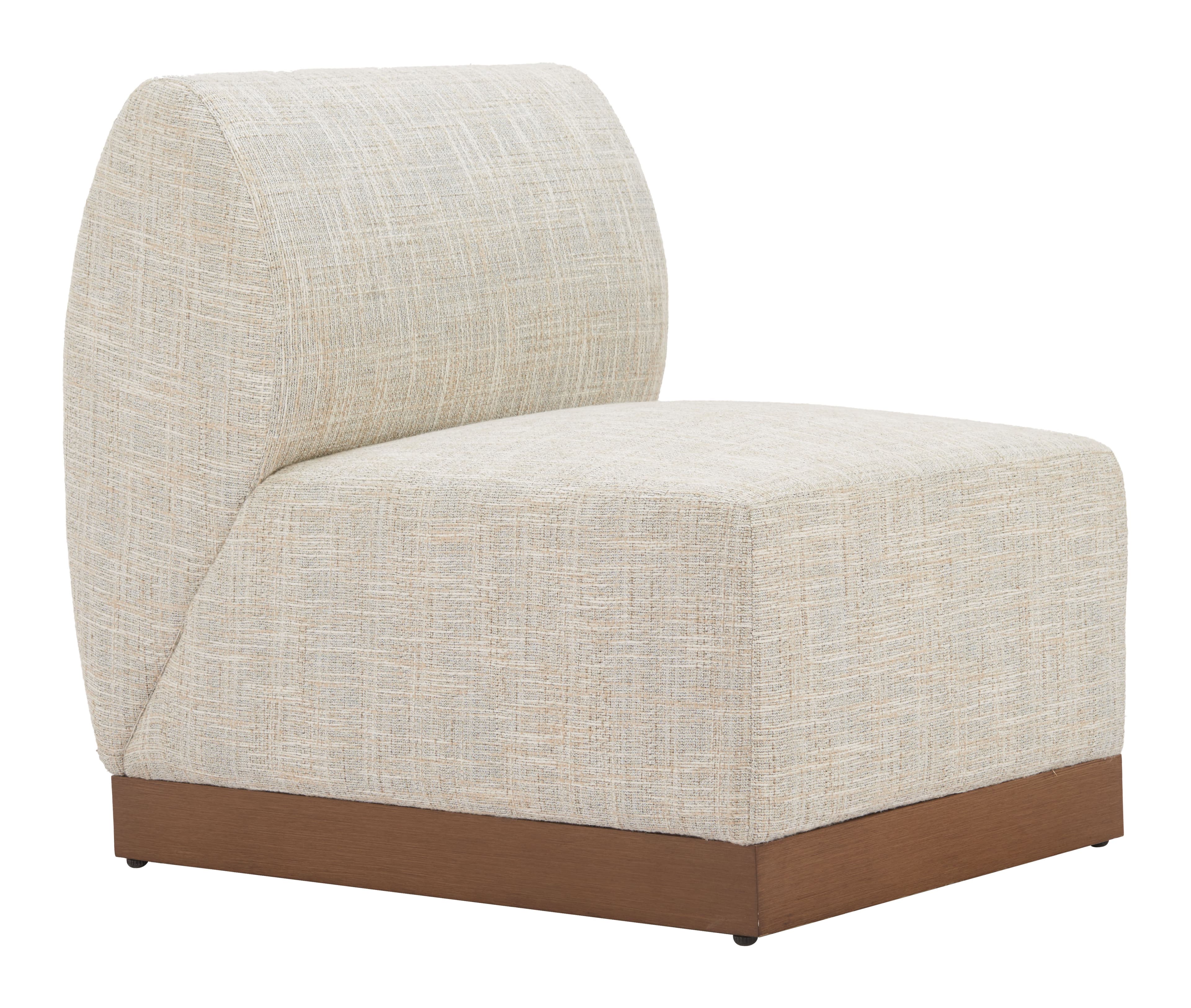 Christy Armless Chair Beige product image