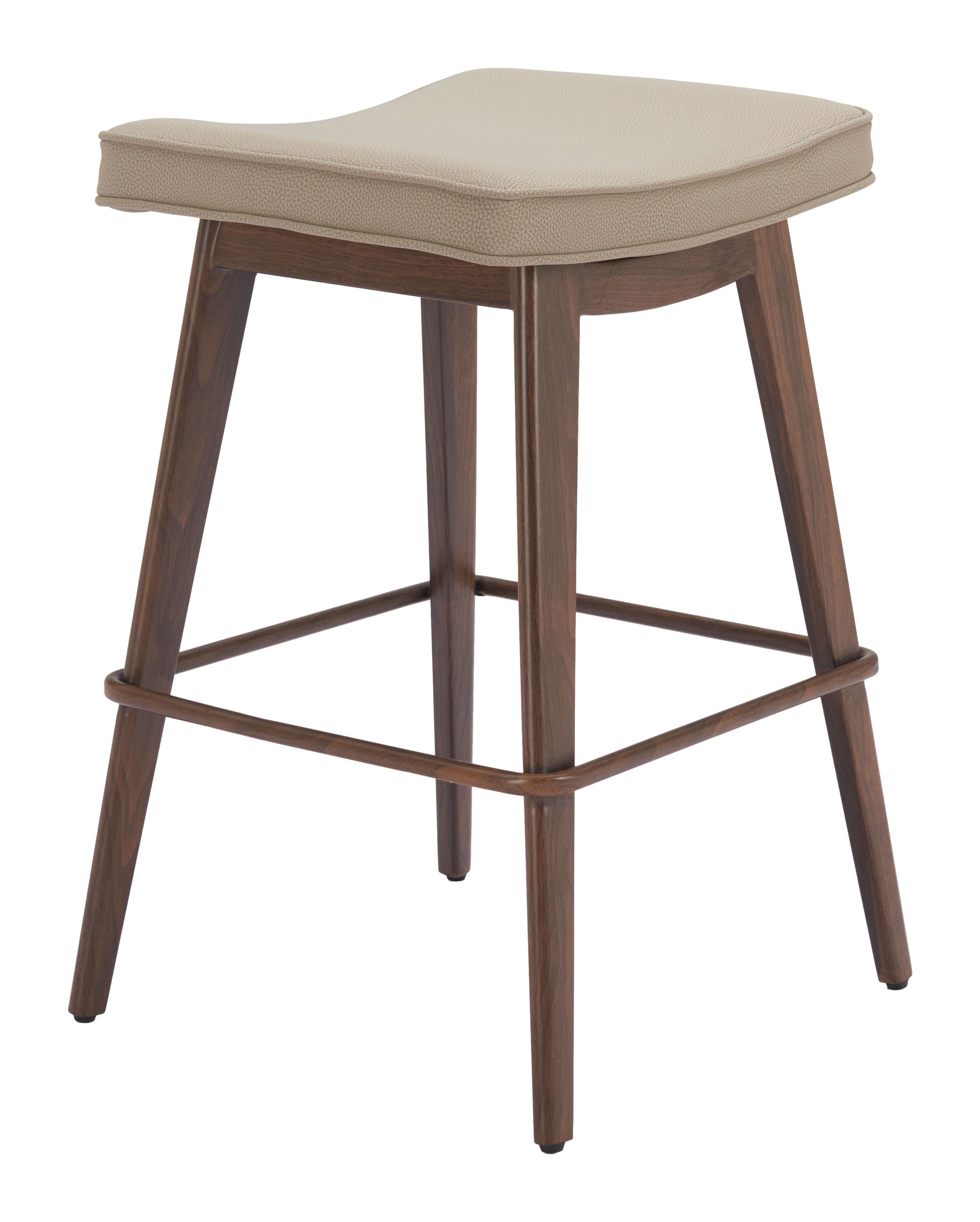 Divat Counter Stool (Set of 2) Beige & Walnut product image