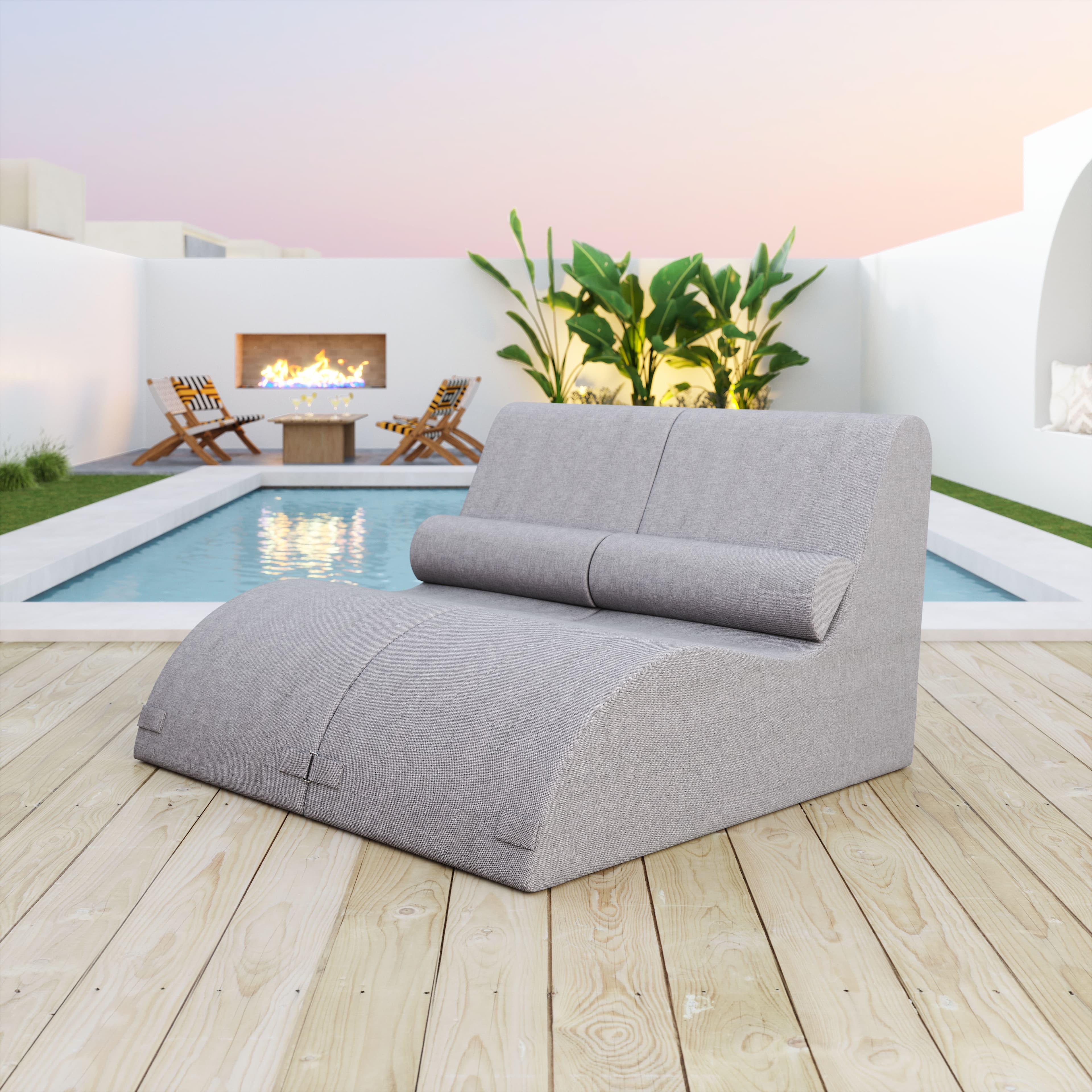 Luanda Chaise Lounge Gray product image