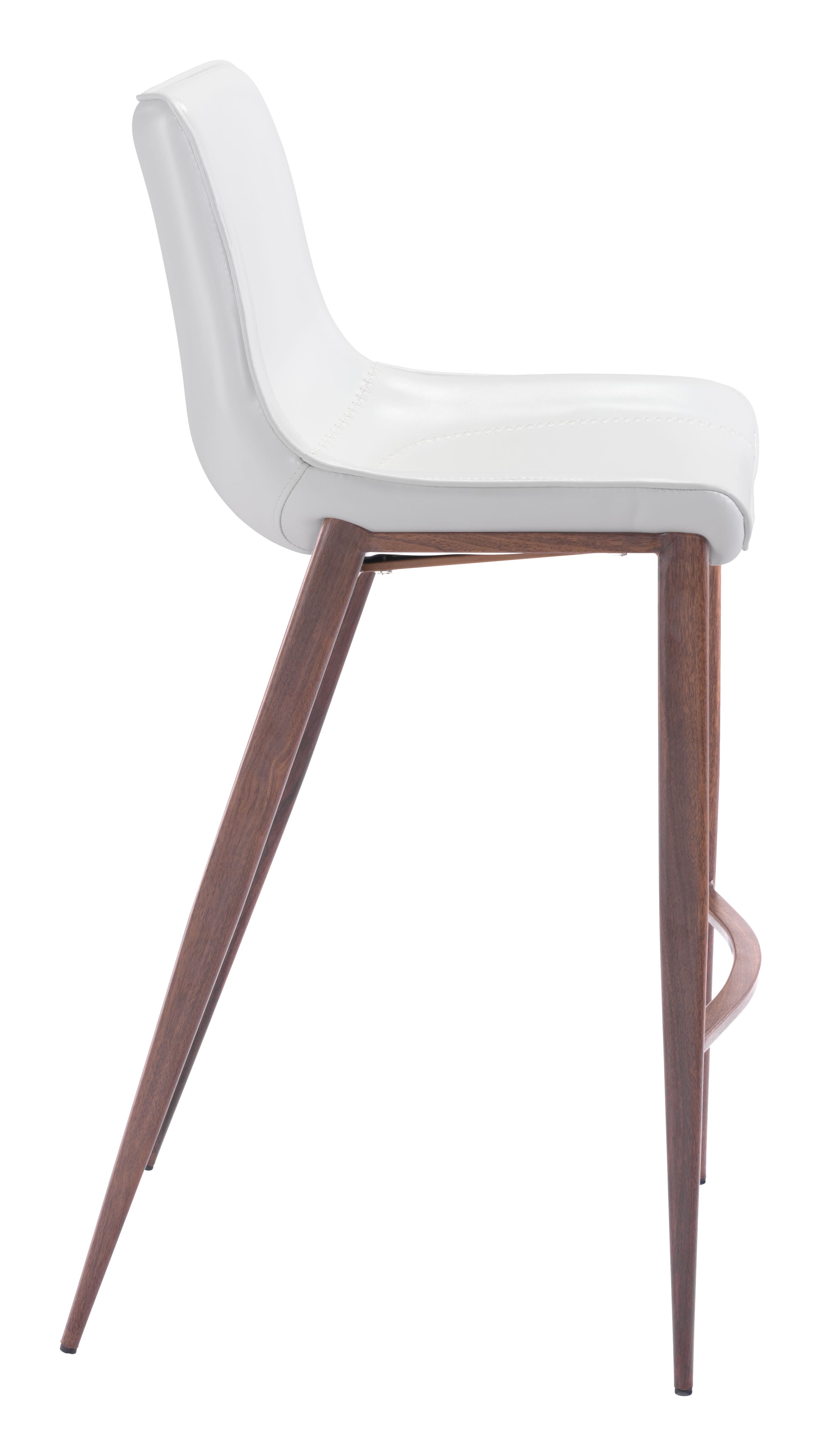 Magnus Barstool (Set of 2) White & Walnut product image