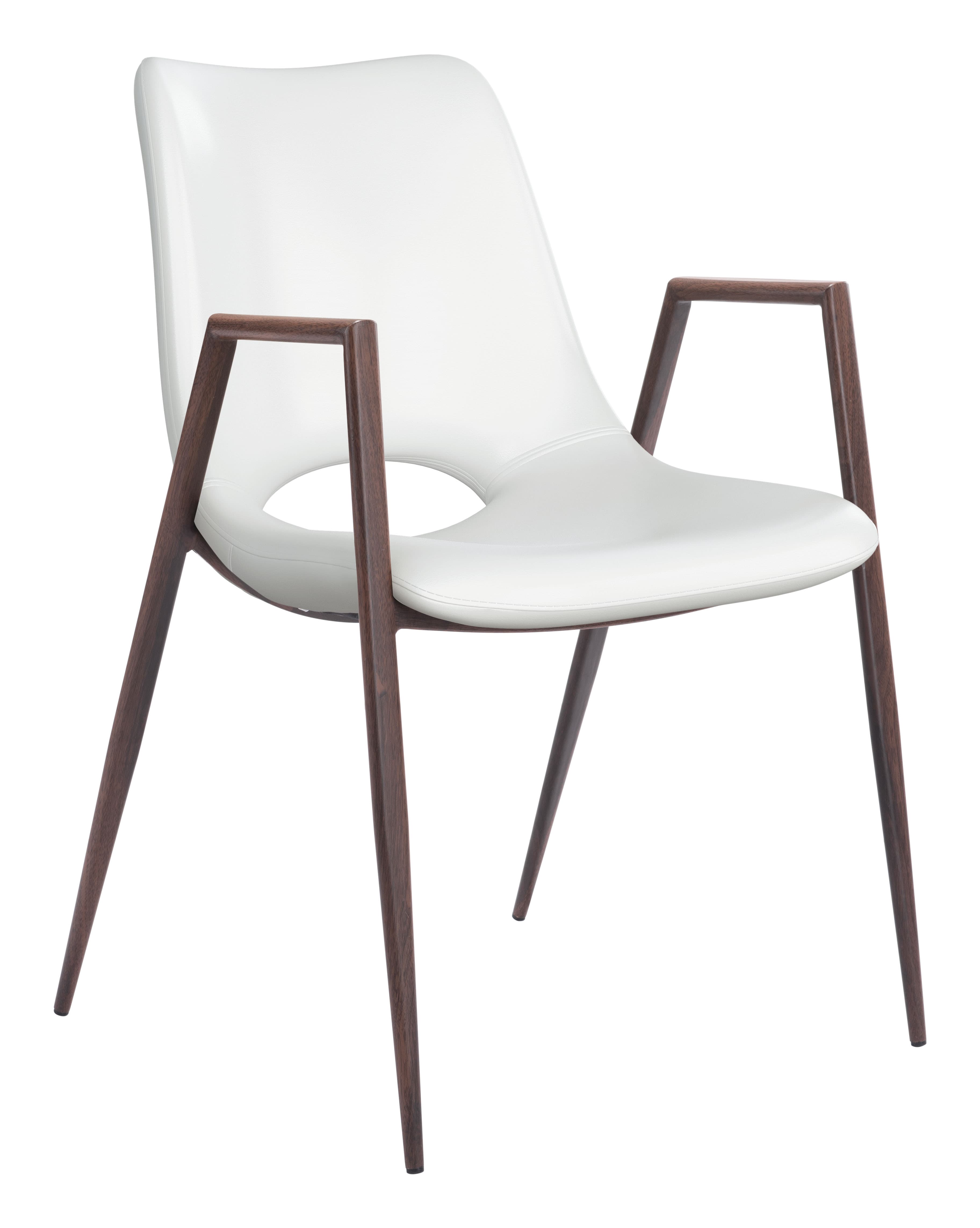Desi Dining Chair (Set of 2) White & Walnut product image