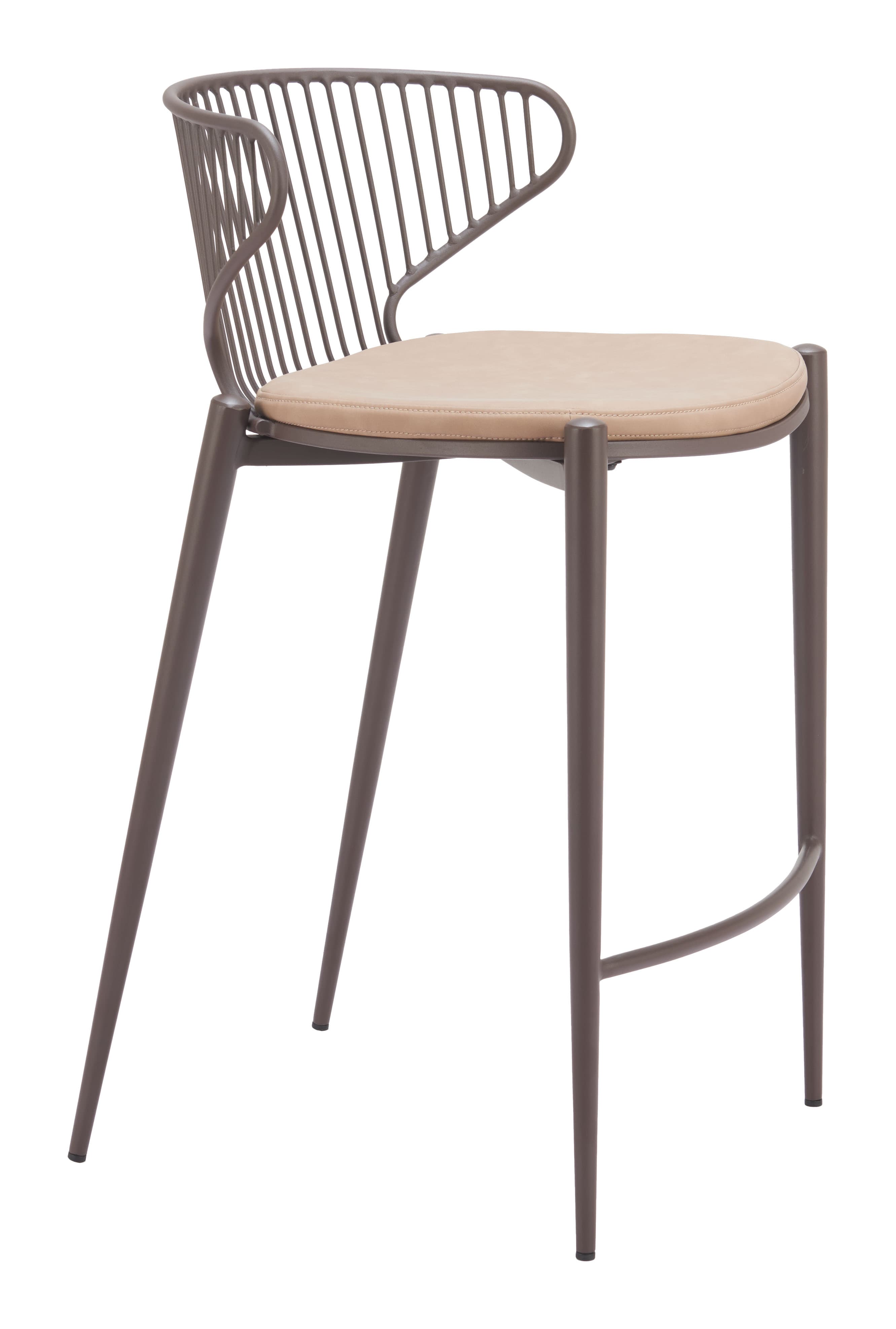 Silues Counter Stool (Set of 2) Taupe & Brown product image