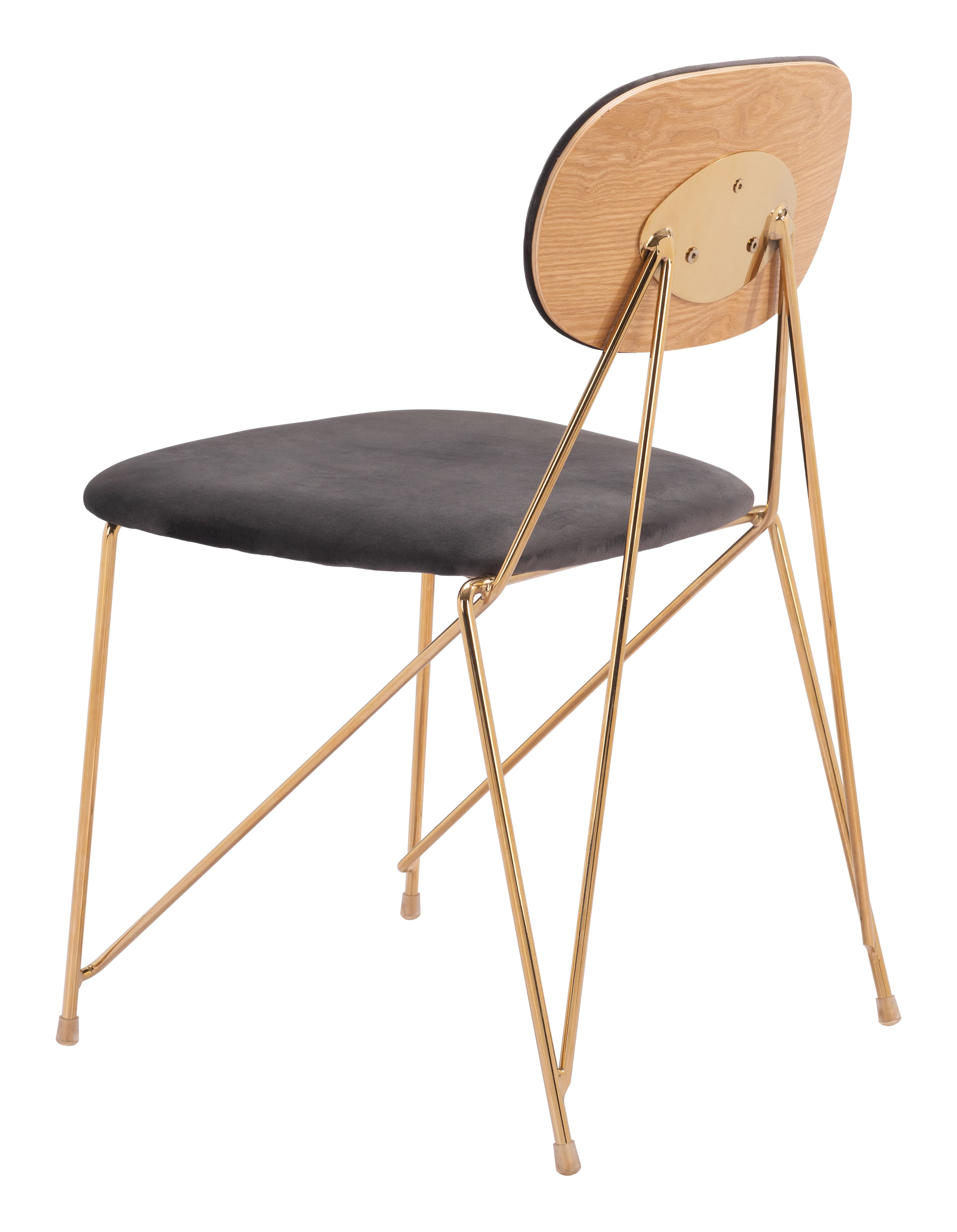 Georges Dining Chair (Set of 2) Gray & Gold product image