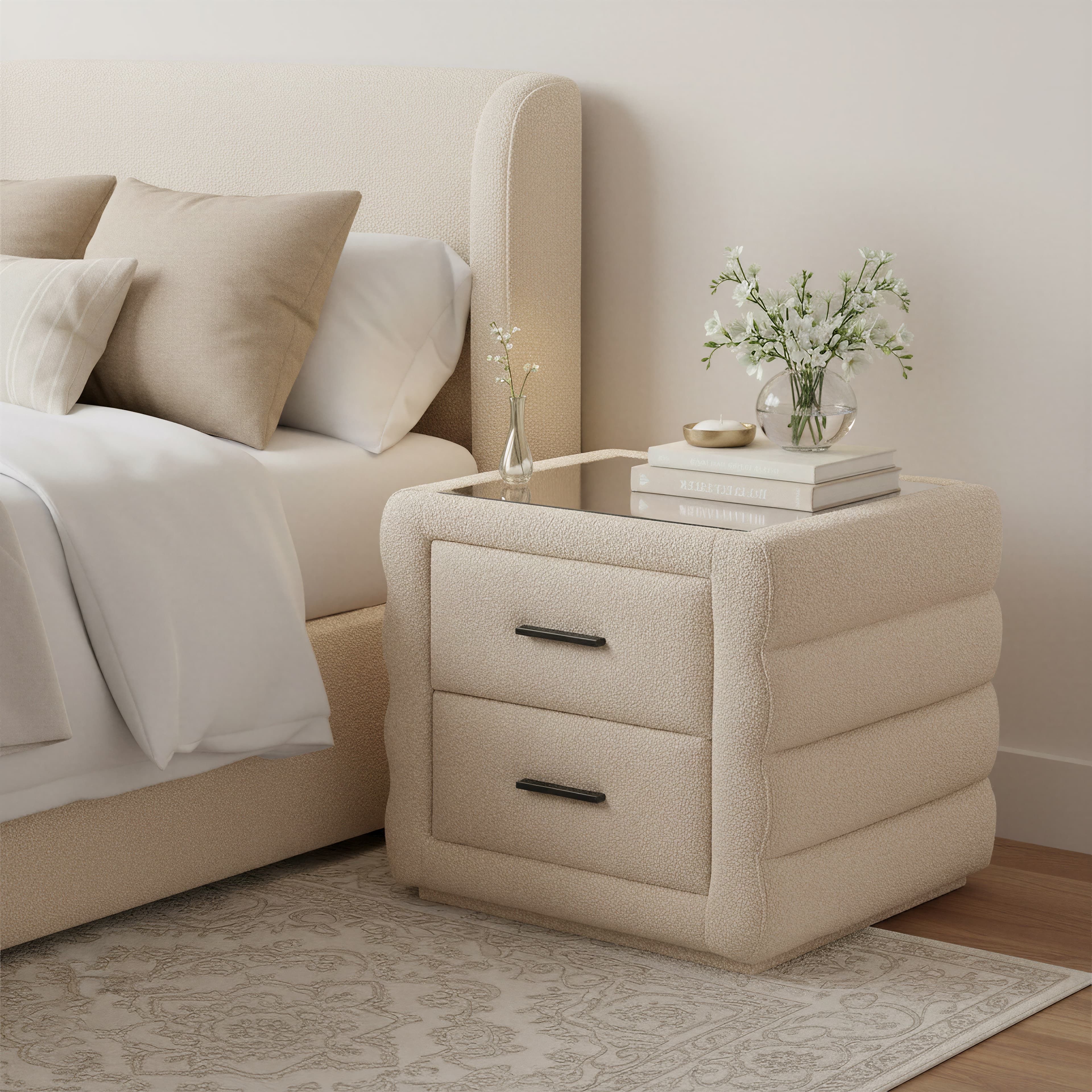 Soffice Nightstand Beige product image