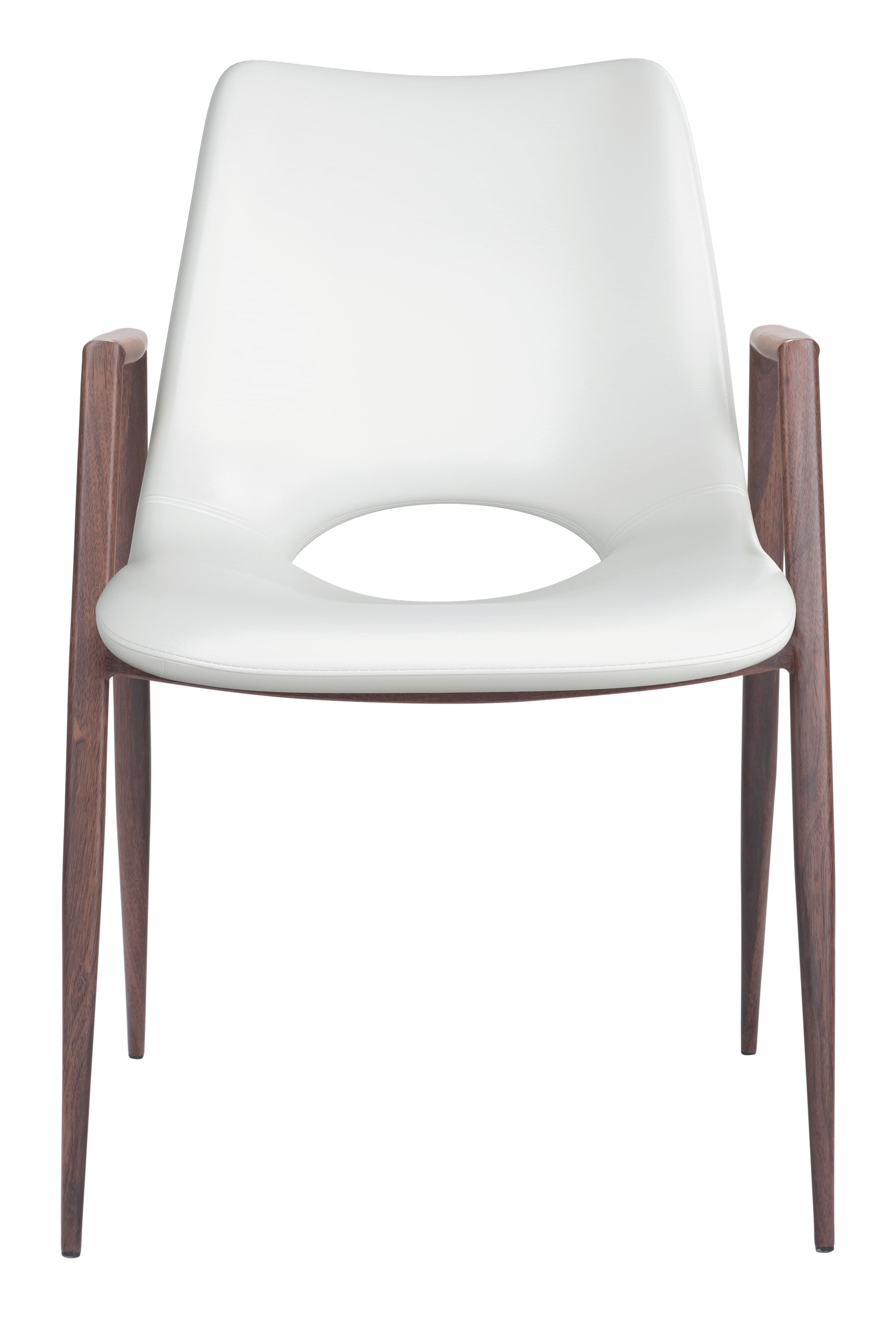 Desi Dining Chair (Set of 2) White & Walnut product image